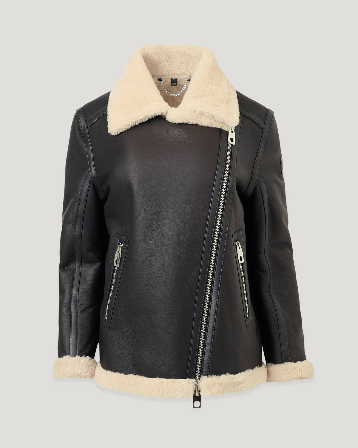 VIRDEN SHEARLING JACKET - Black