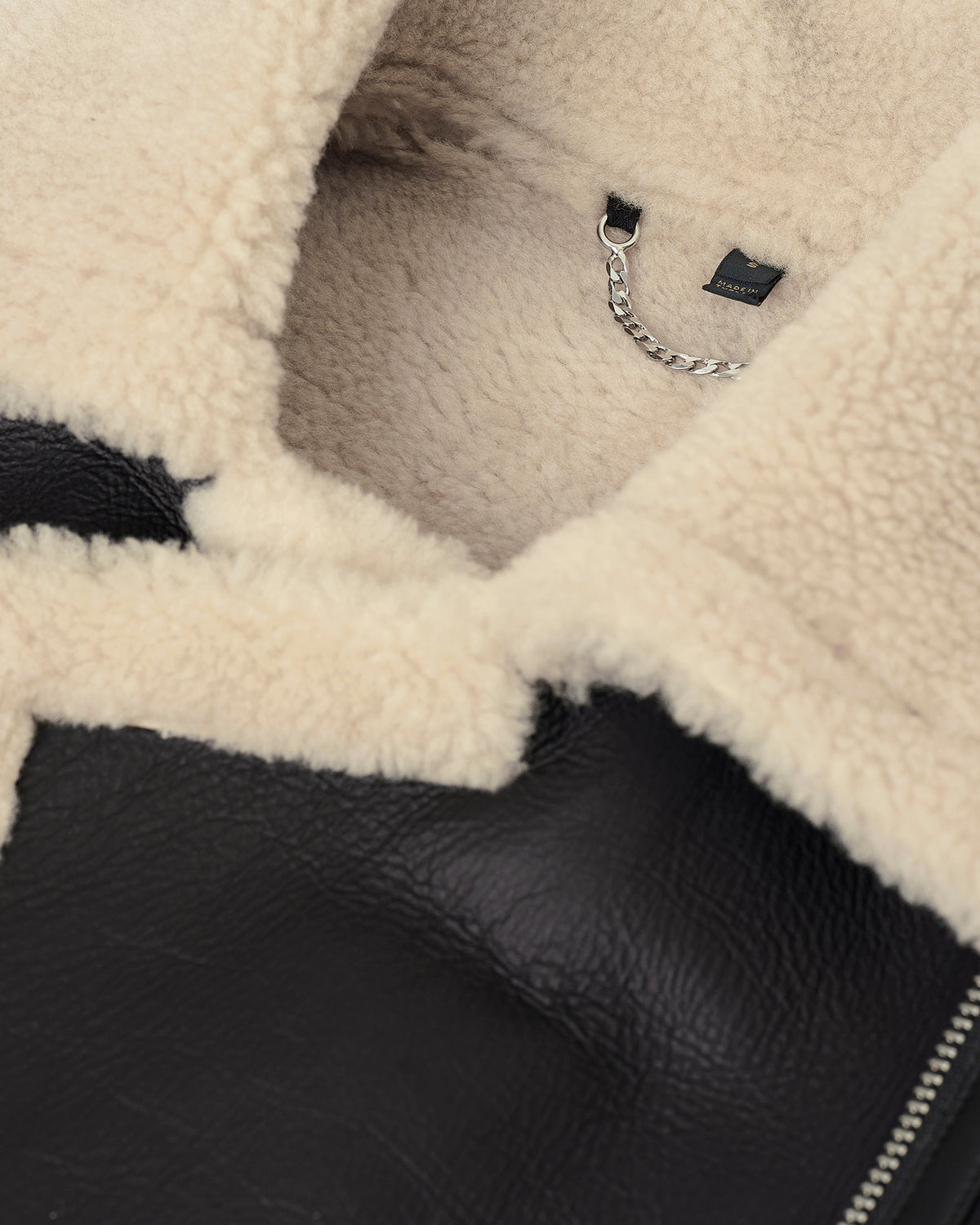 VIRDEN SHEARLING JACKET - Black