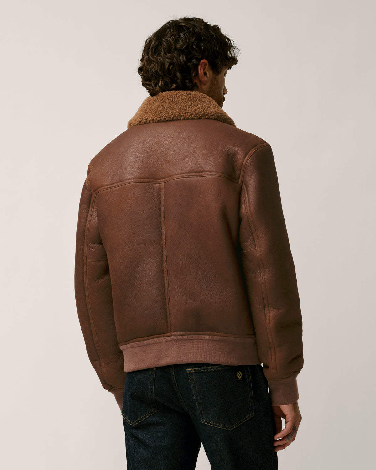 NORTHWIND SHEARLING JACKET - Dark Maple Brown