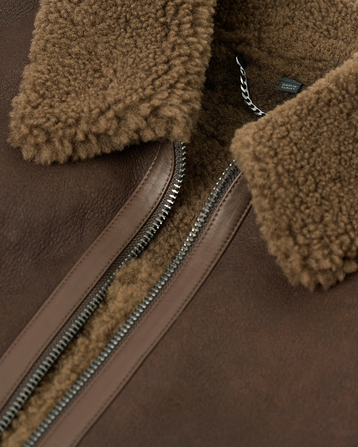 NORTHWIND LAMMFELL-JACKE - Dunkles Ahornbraun