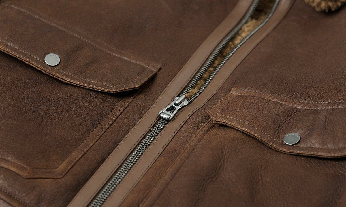 NORTHWIND LAMMFELL-JACKE - Dunkles Ahornbraun