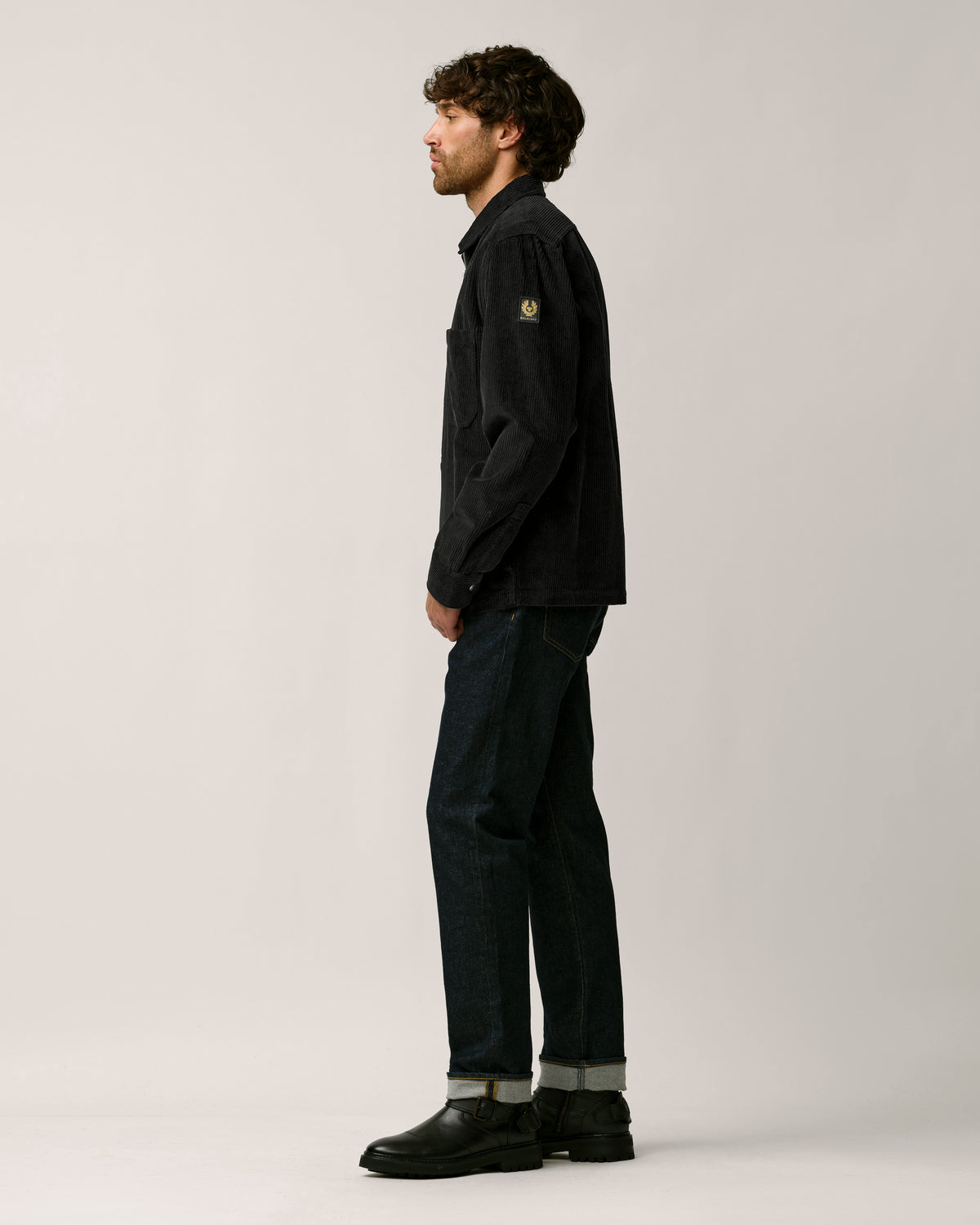 VALVE CORD ZIP OVERSHIRT - Black