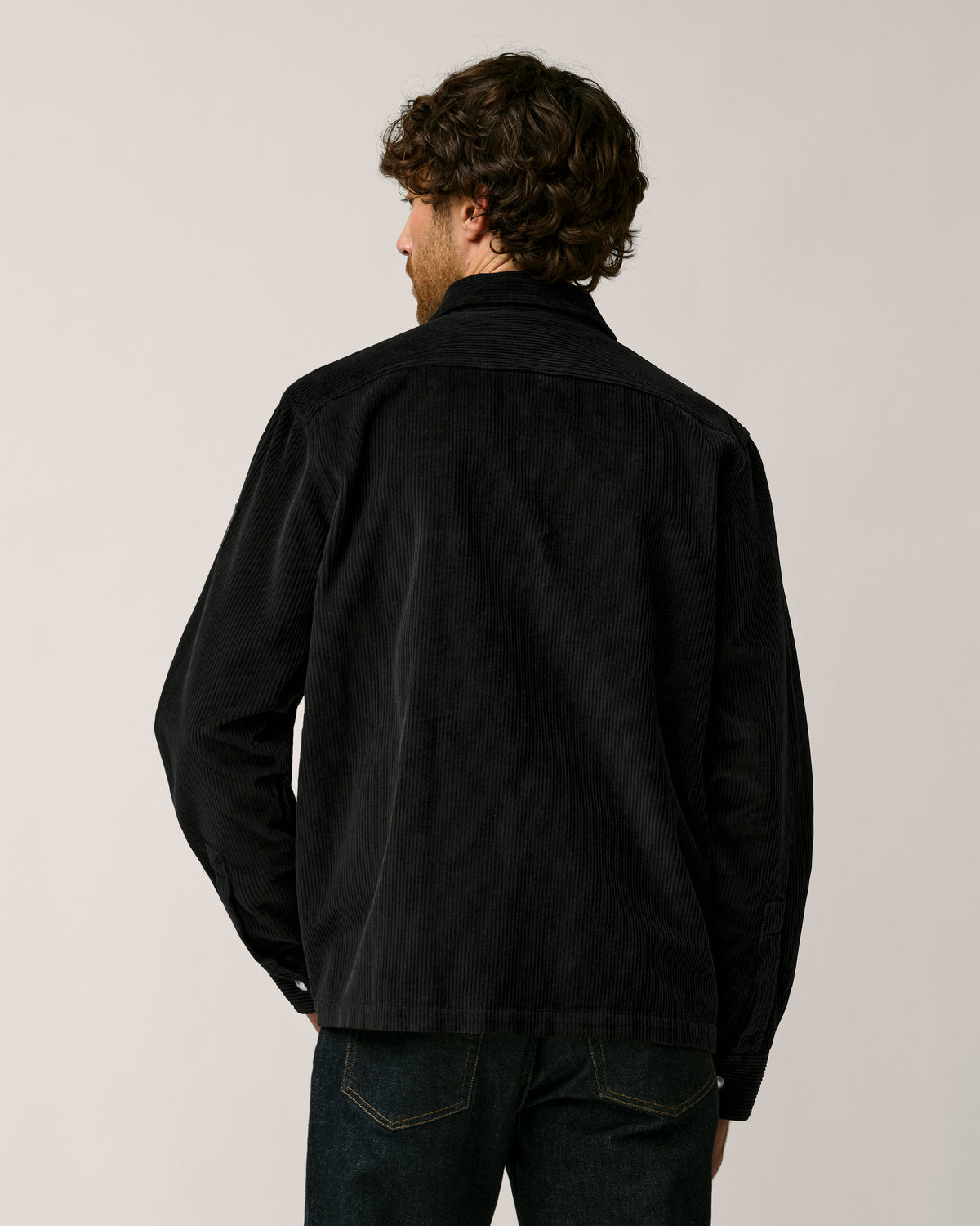 VALVE CORD ZIP OVERSHIRT - Black
