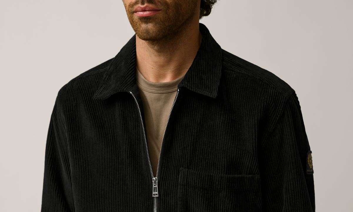 VALVE CORD ZIP OVERSHIRT - Black