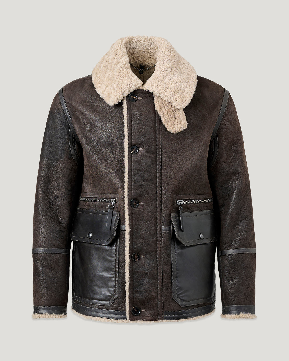 SNOWFIELD COAT - Dark Brown / Sand