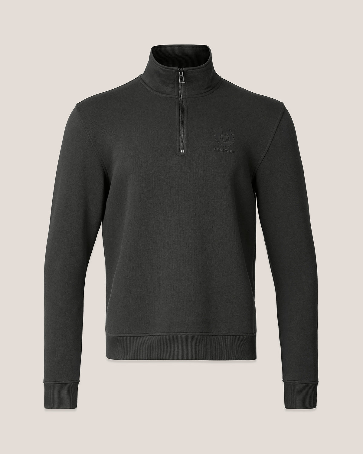 ESSENTIAL QUARTER ZIP SWEATSHIRT - Washed Black