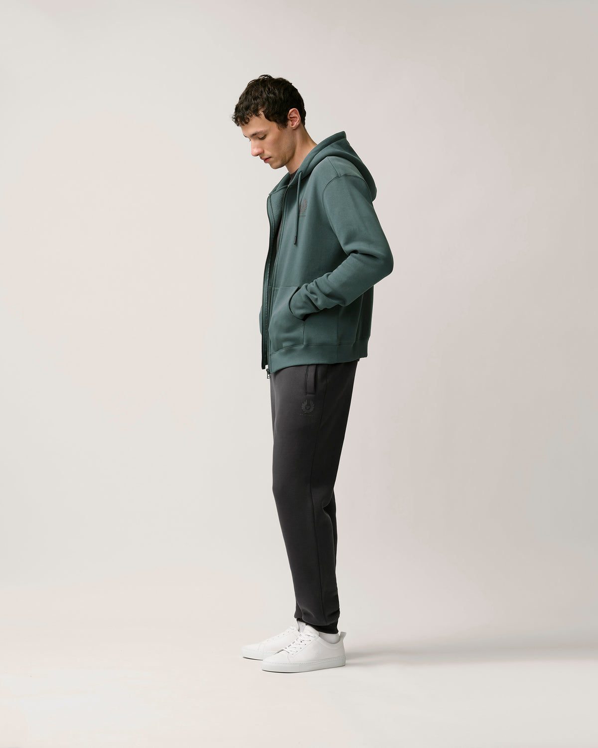 ESSENTIAL FULL ZIP HOODIE - Petrol