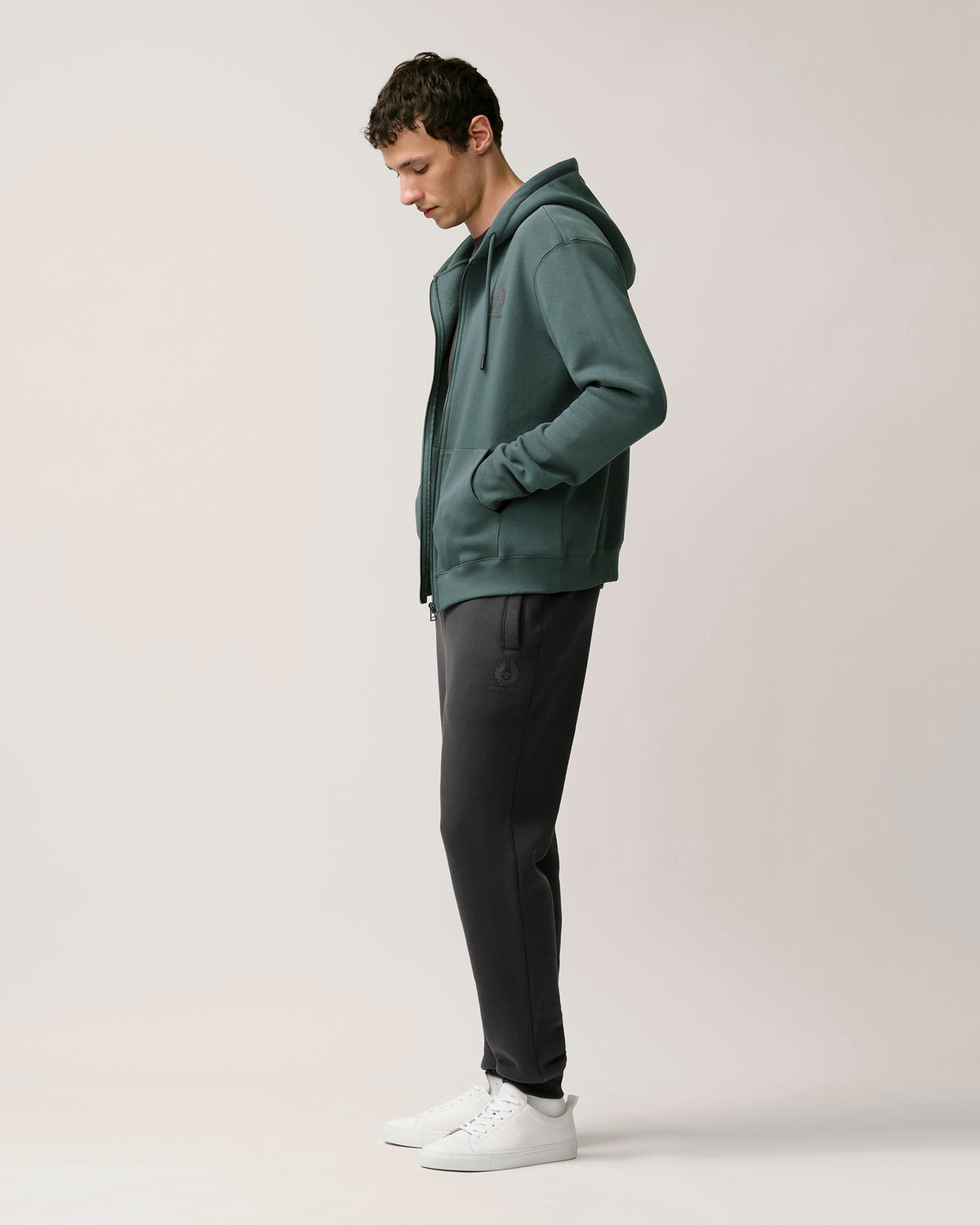 ESSENTIAL FULL ZIP HOODIE - Petrol
