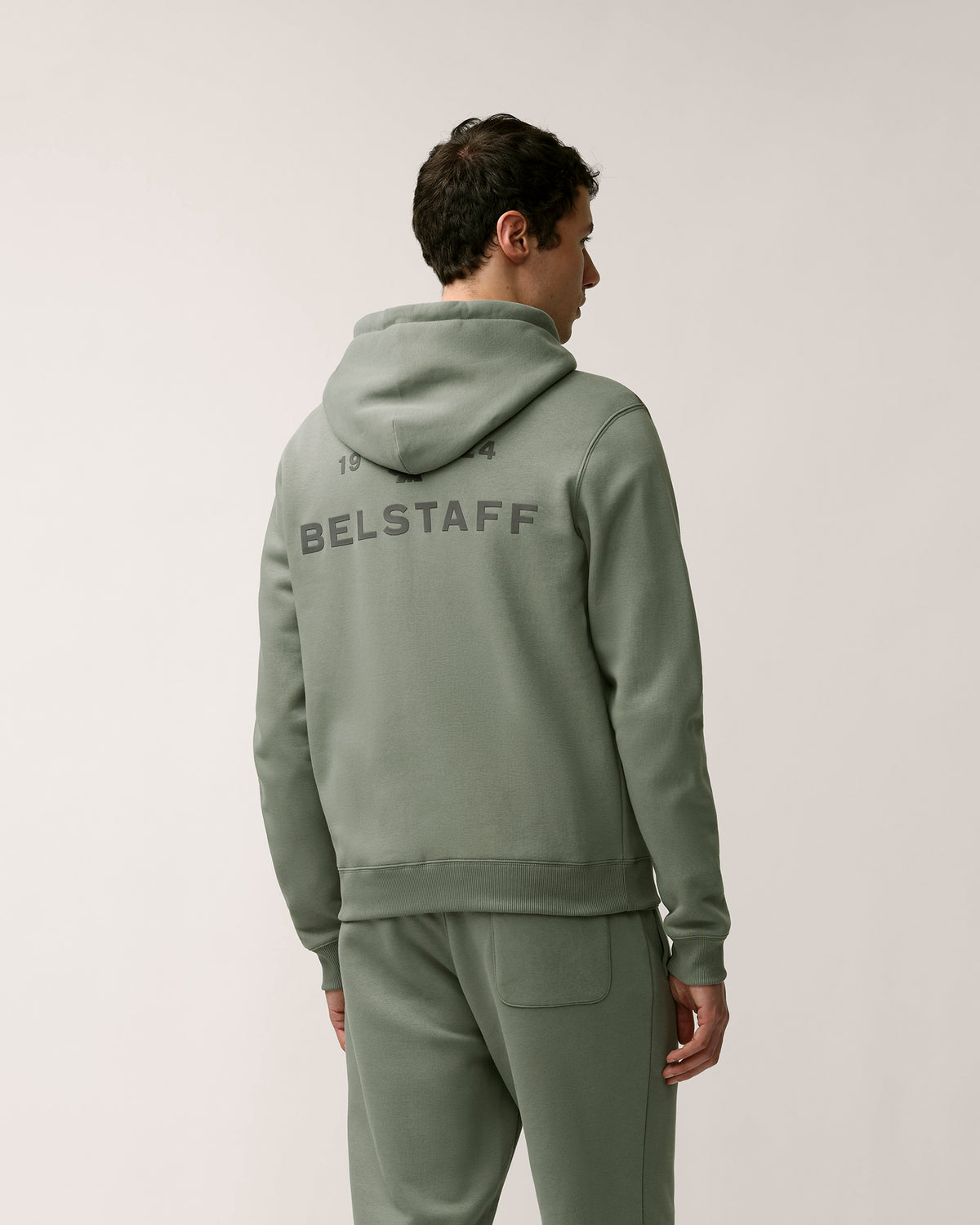 ESSENTIAL FULL ZIP HOODIE - Slate Green