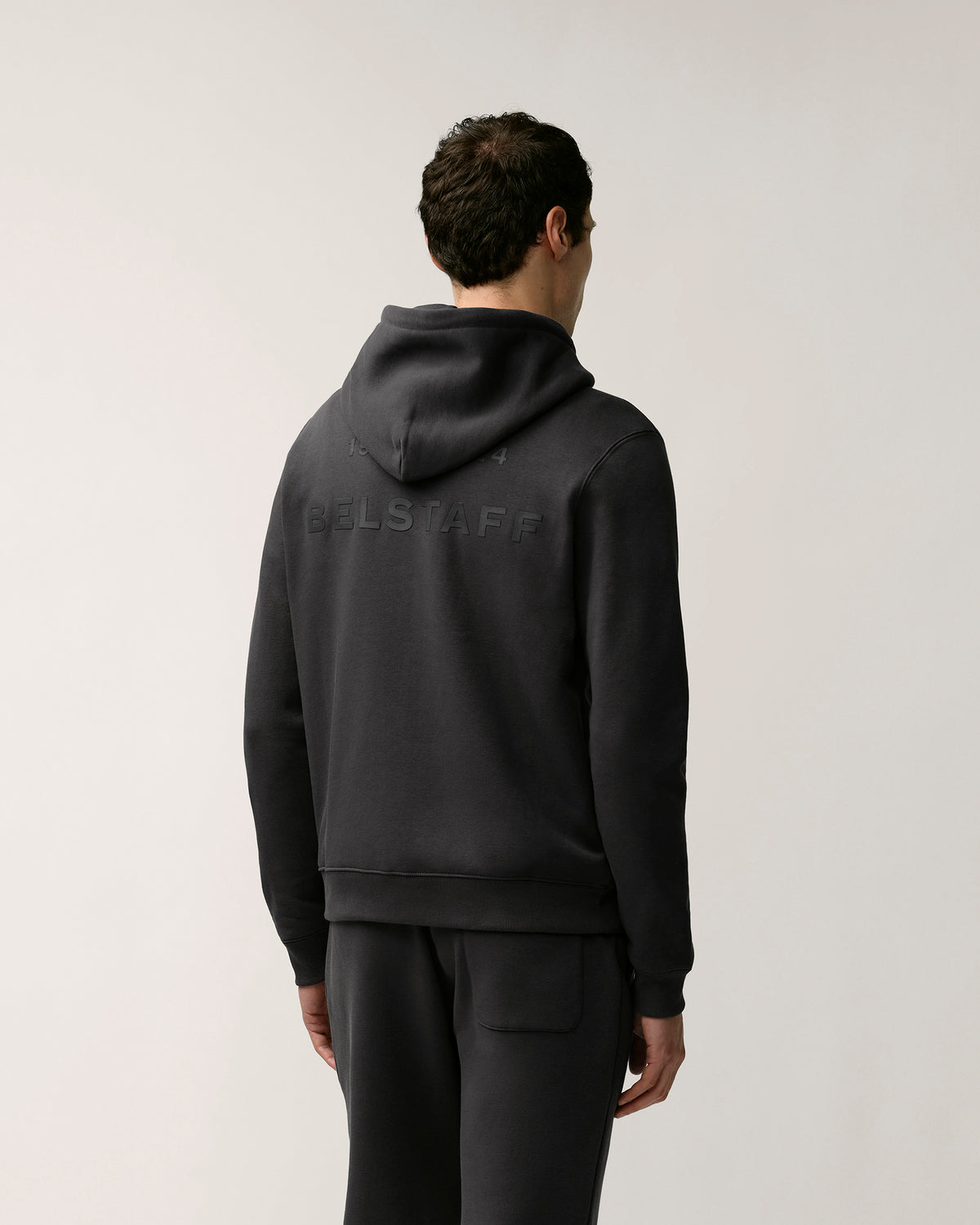 ESSENTIAL FULL ZIP HOODIE - Washed Black