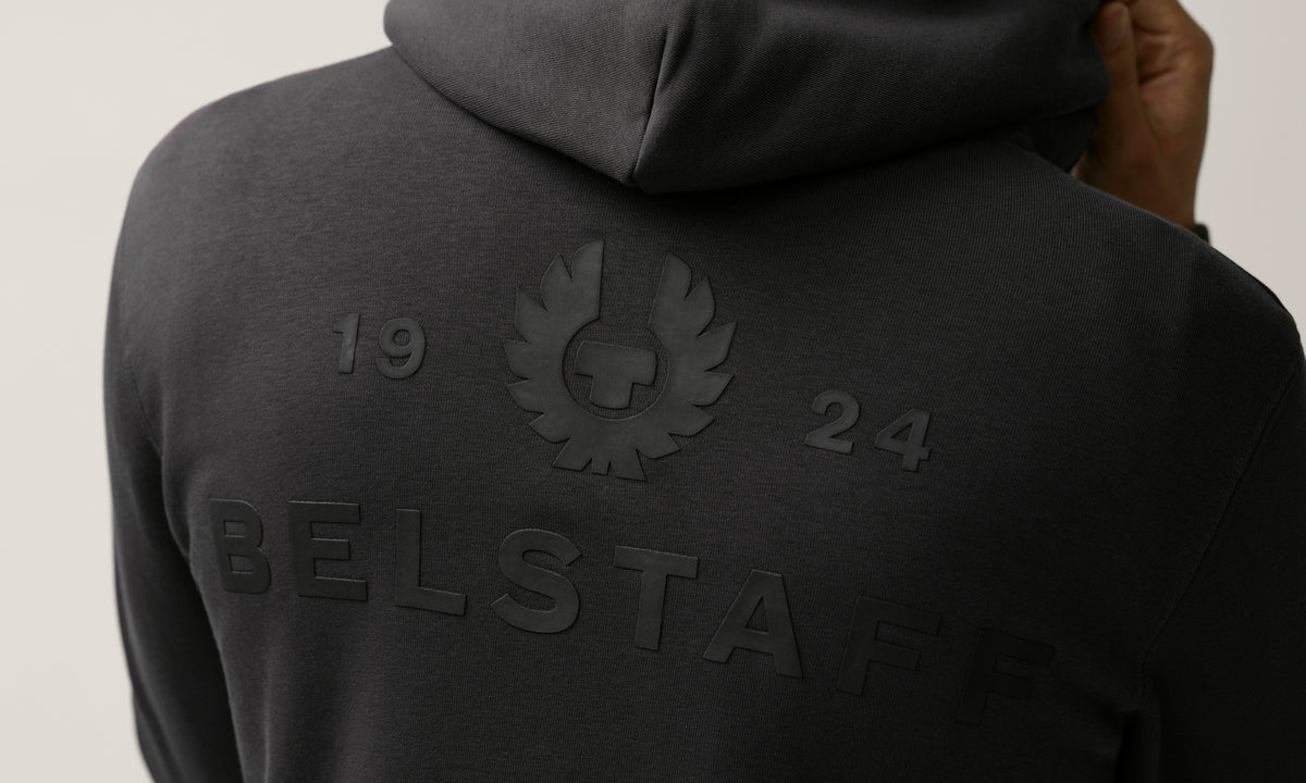 ESSENTIAL FULL ZIP HOODIE - Washed Black