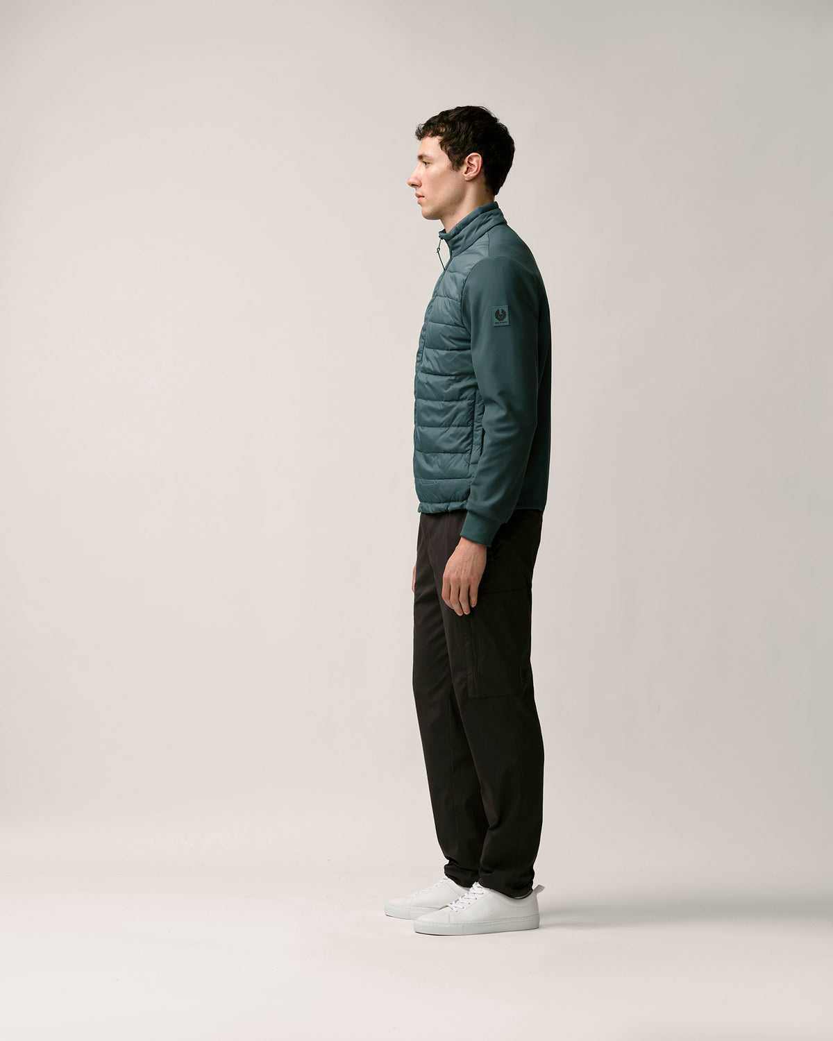 ESSENTIAL MIXED MEDIA JACKET - Petrol