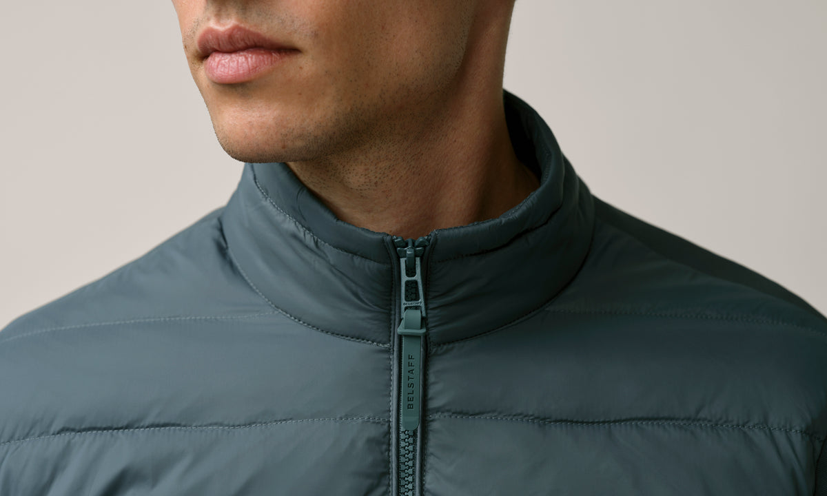 ESSENTIAL MIXED MEDIA JACKET - Petrol