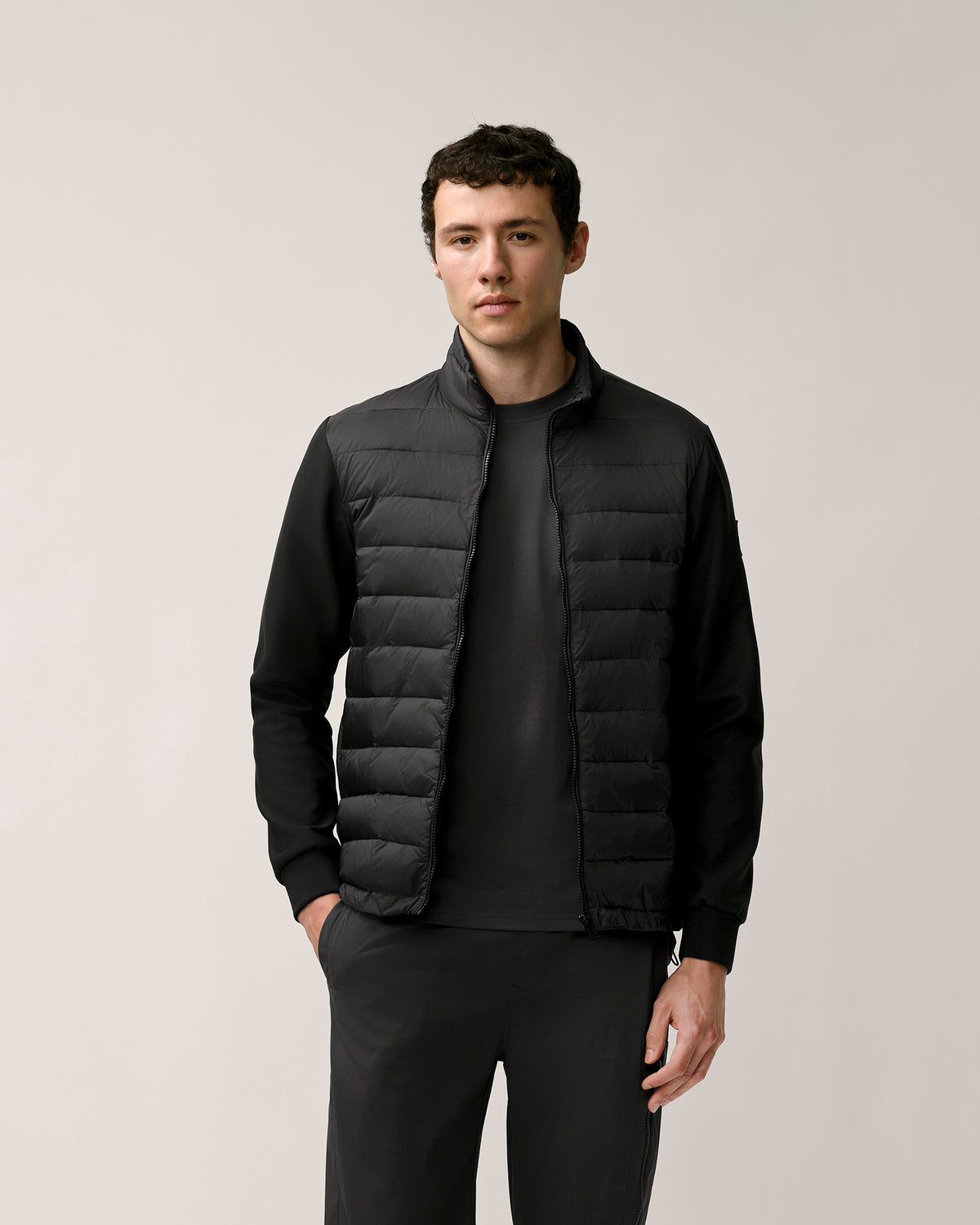 ESSENTIAL MIXED MEDIA JACKET - Washed Black