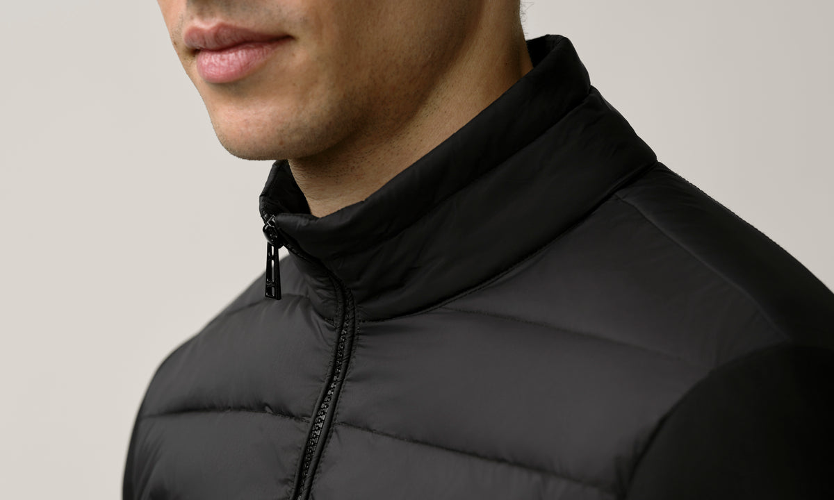 ESSENTIAL MIXED MEDIA JACKET - Washed Black