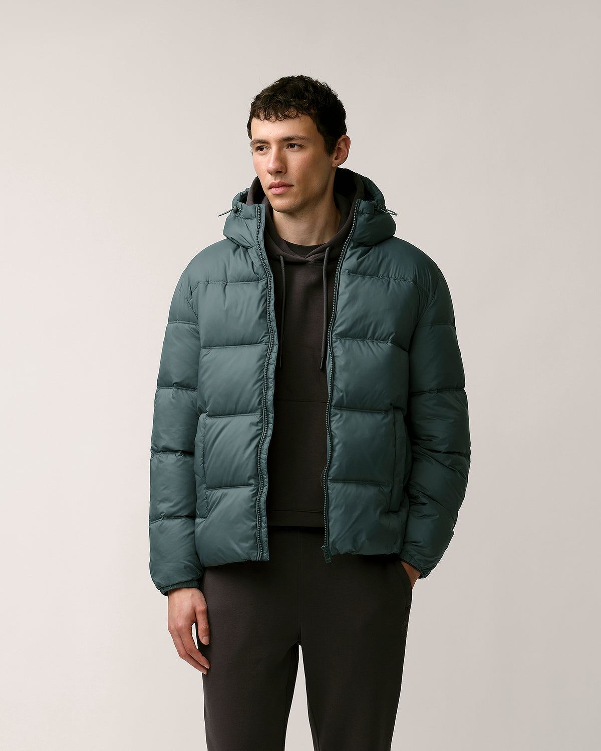 ESSENTIAL PUFFER JACKET - Petrol