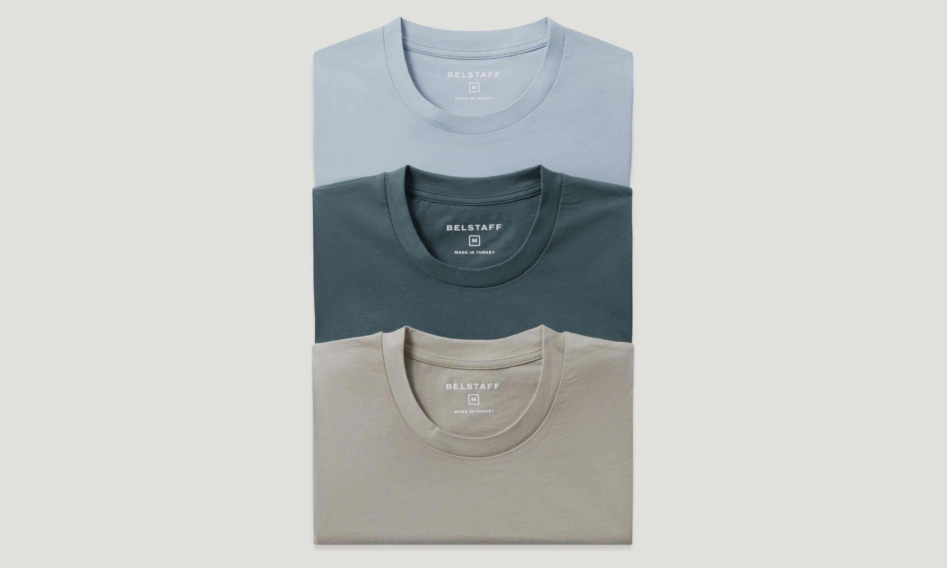 3 PACK T-SHIRT - Petrol / Mist Blue / Concrete