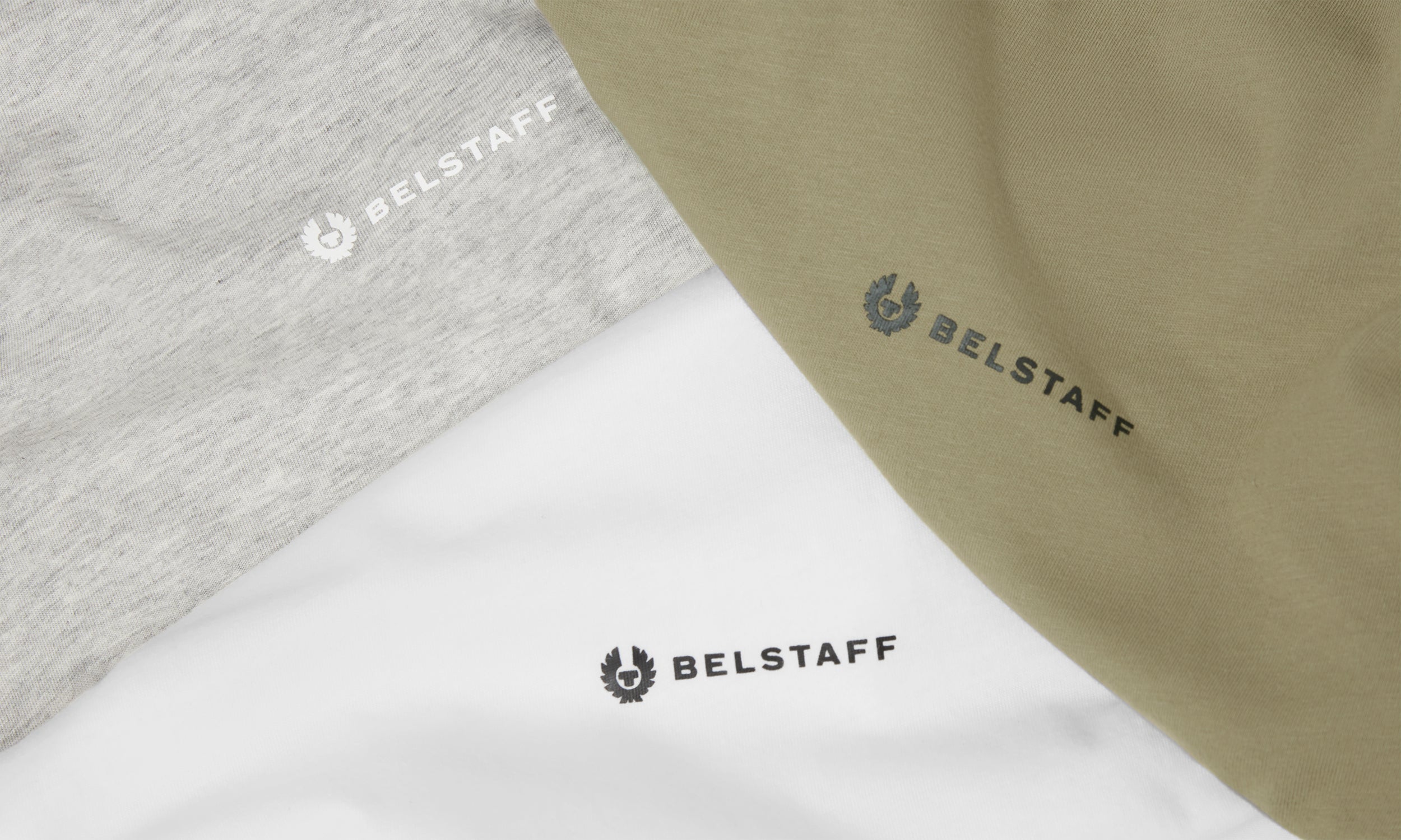 3 PACK T-SHIRT - White / Fatigue Green / Old Silver Heather