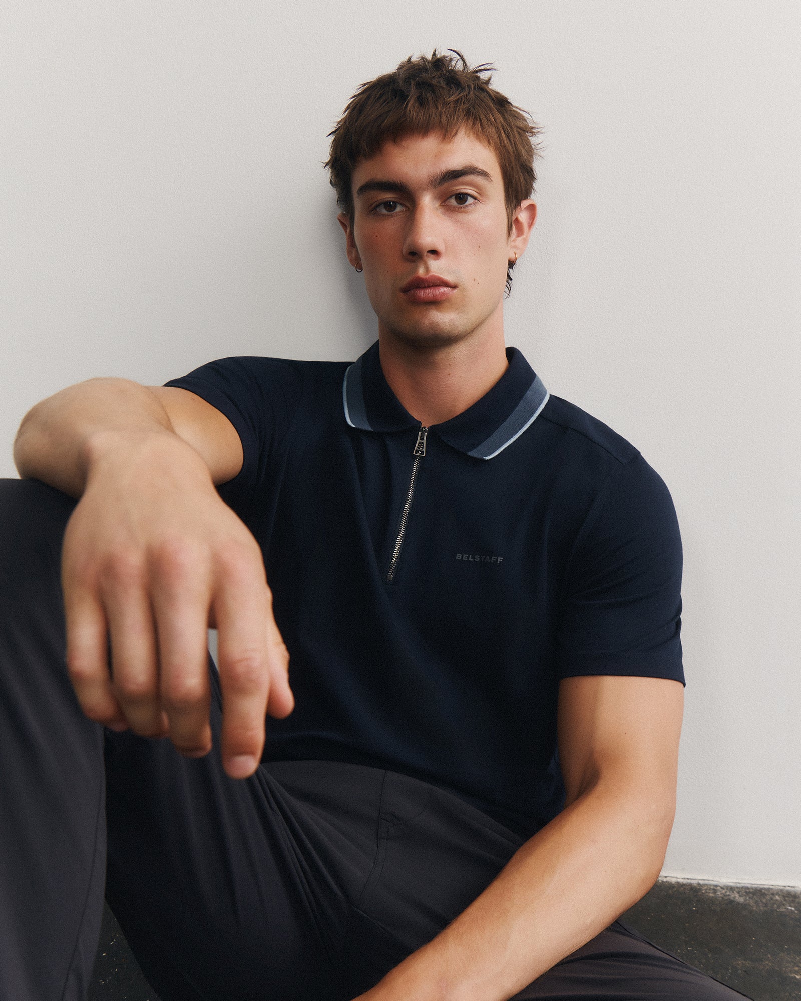 ALLOY TIPPED POLO - Dark Ink