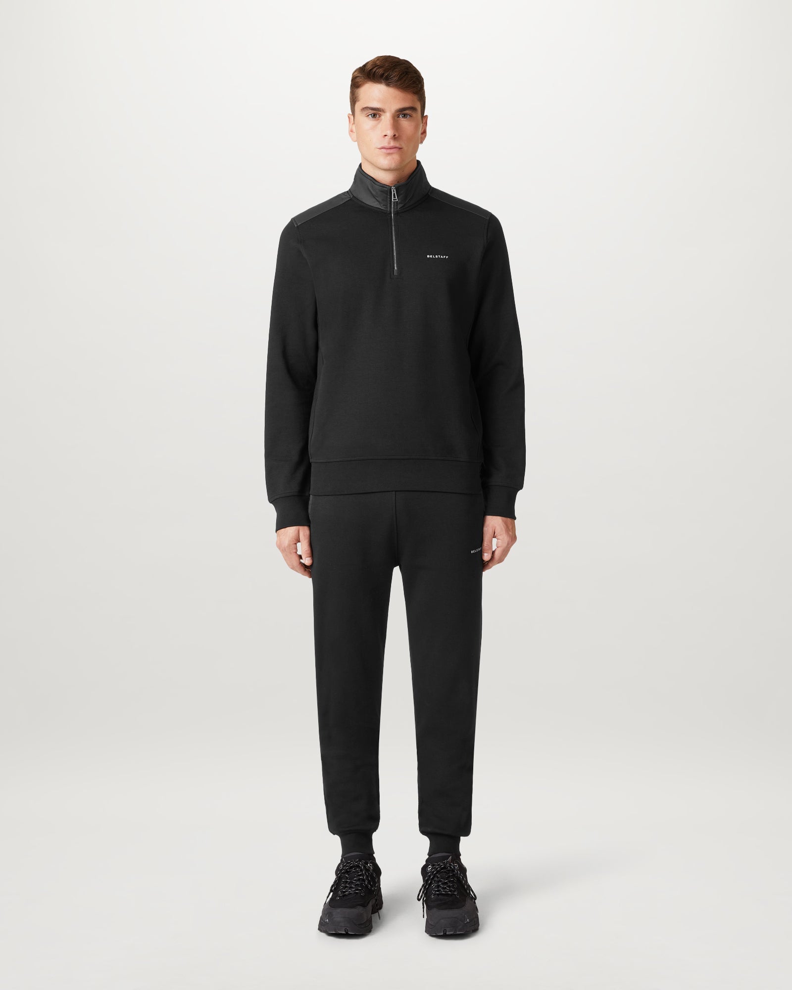 ALLOY SWEATSHIRT MIT VIERTELREIẞVERSCHLUSS - Schwarz