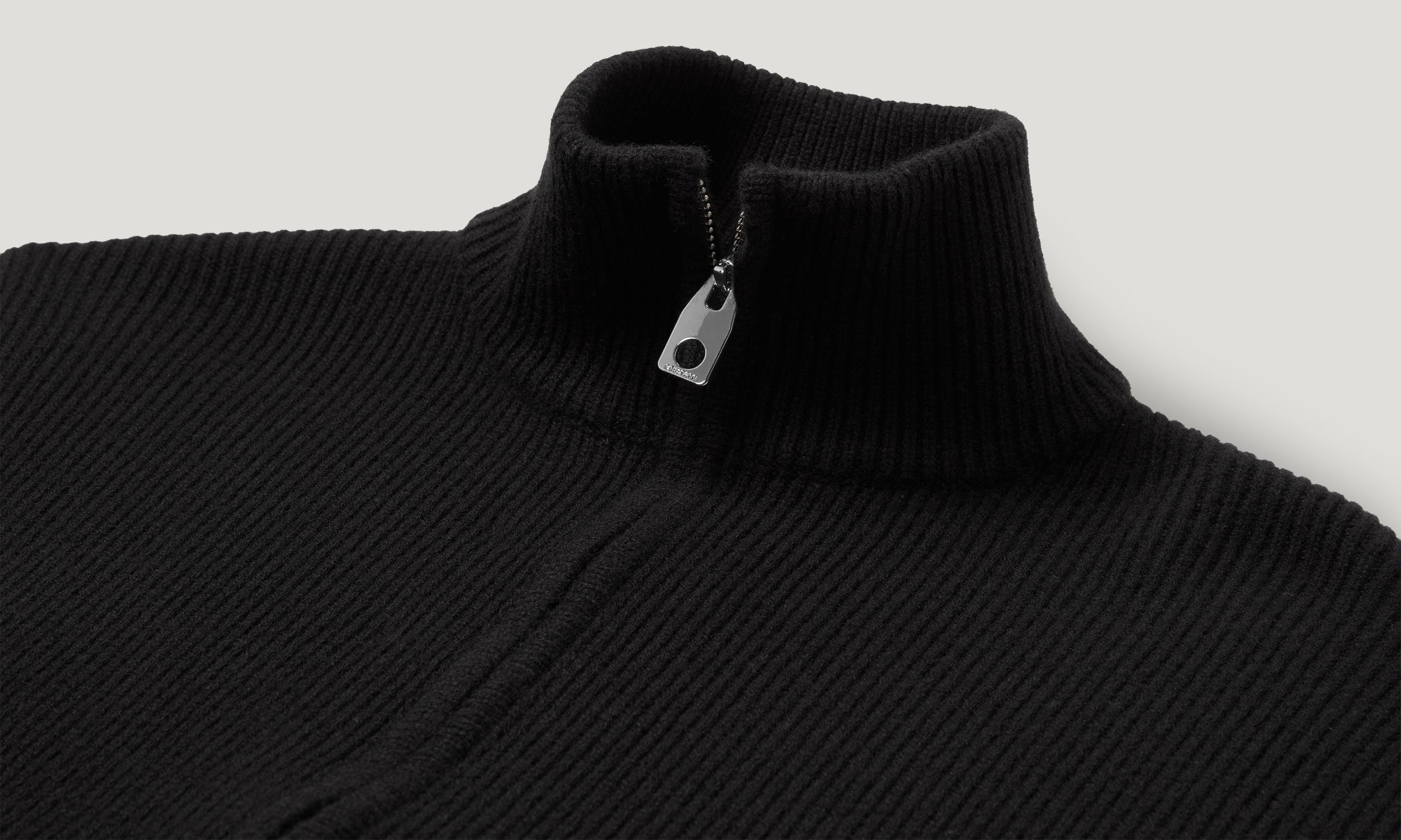 ATOL FULL ZIP CARDIGAN - Black