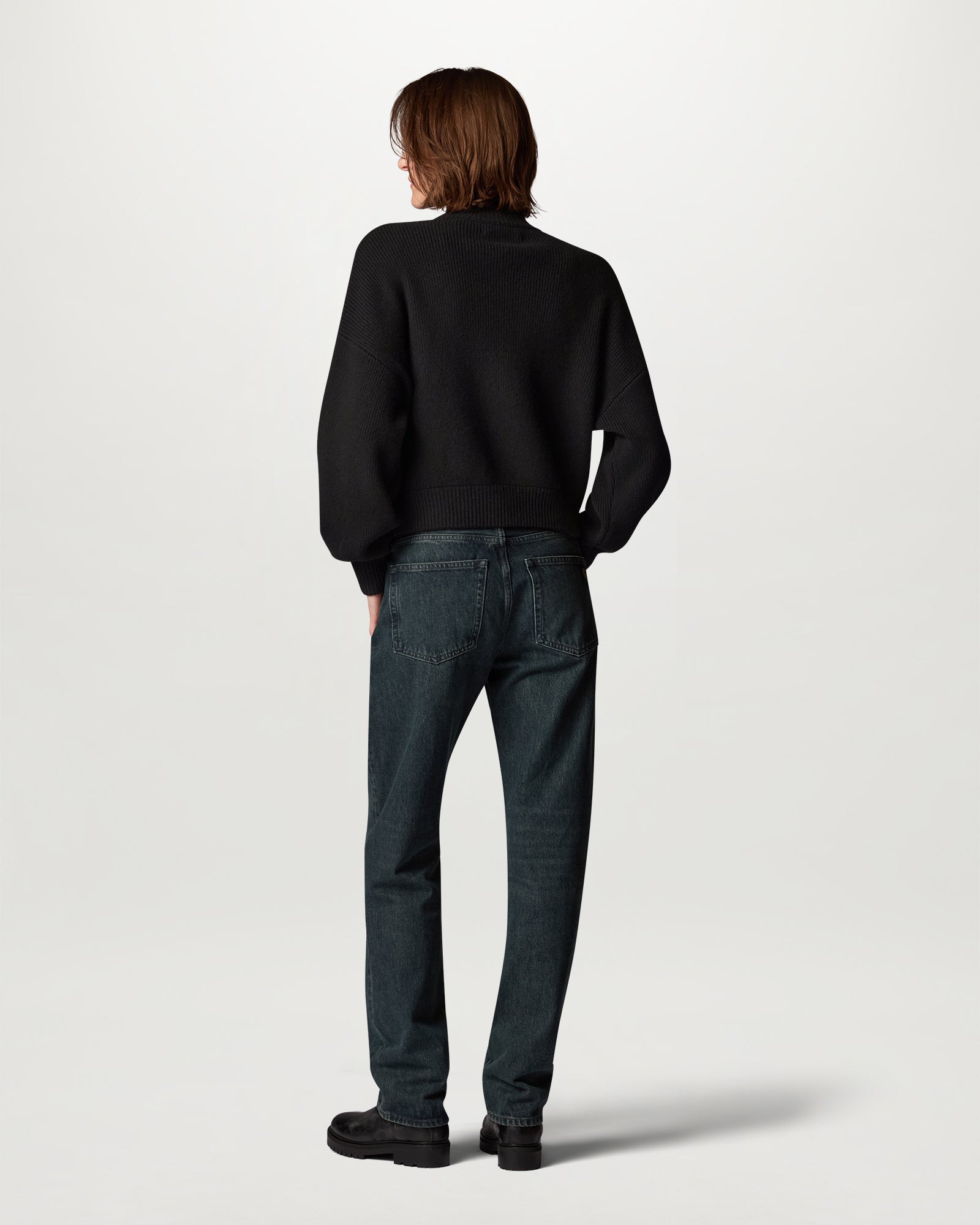 ATOL FULL ZIP CARDIGAN - Black