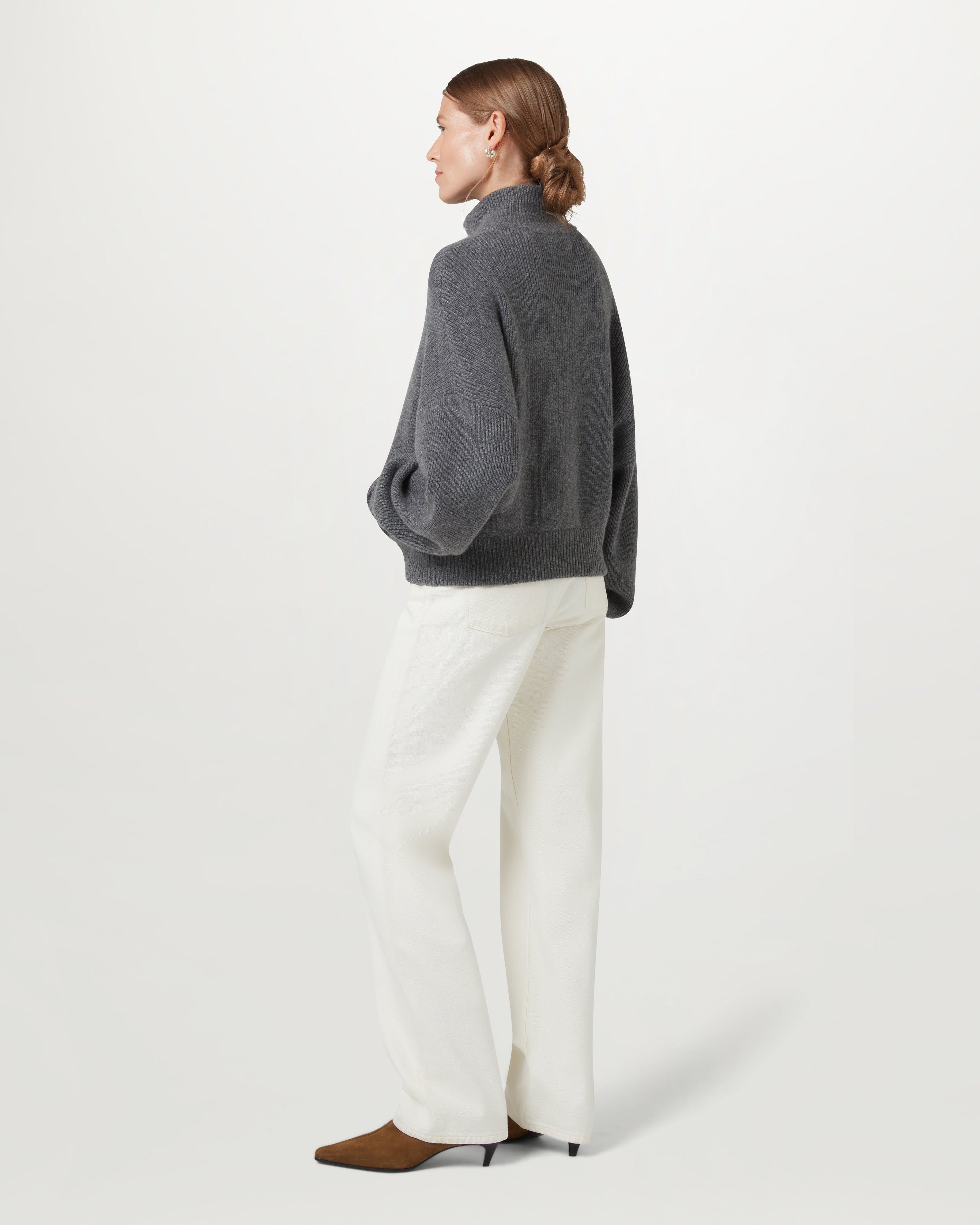 ATOL FULL ZIP CARDIGAN - Graphite