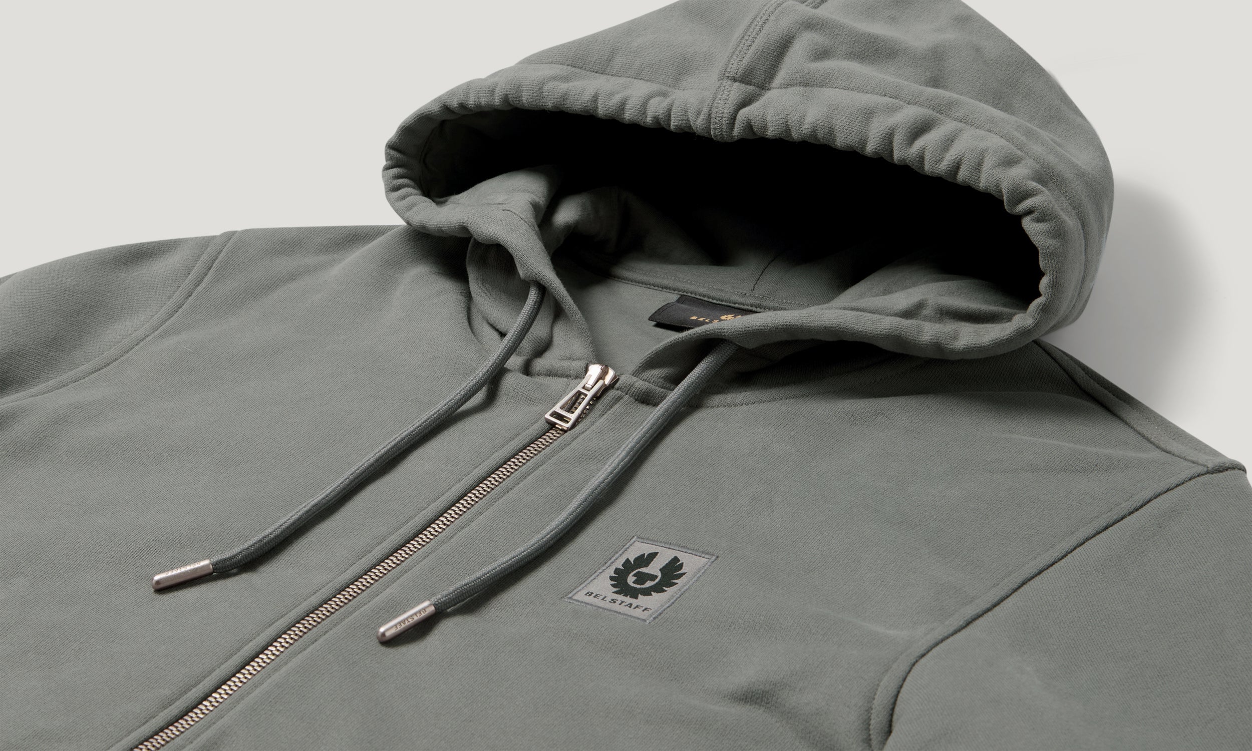 BELSTAFF FULL ZIP HOODIE - Atlantic Grey