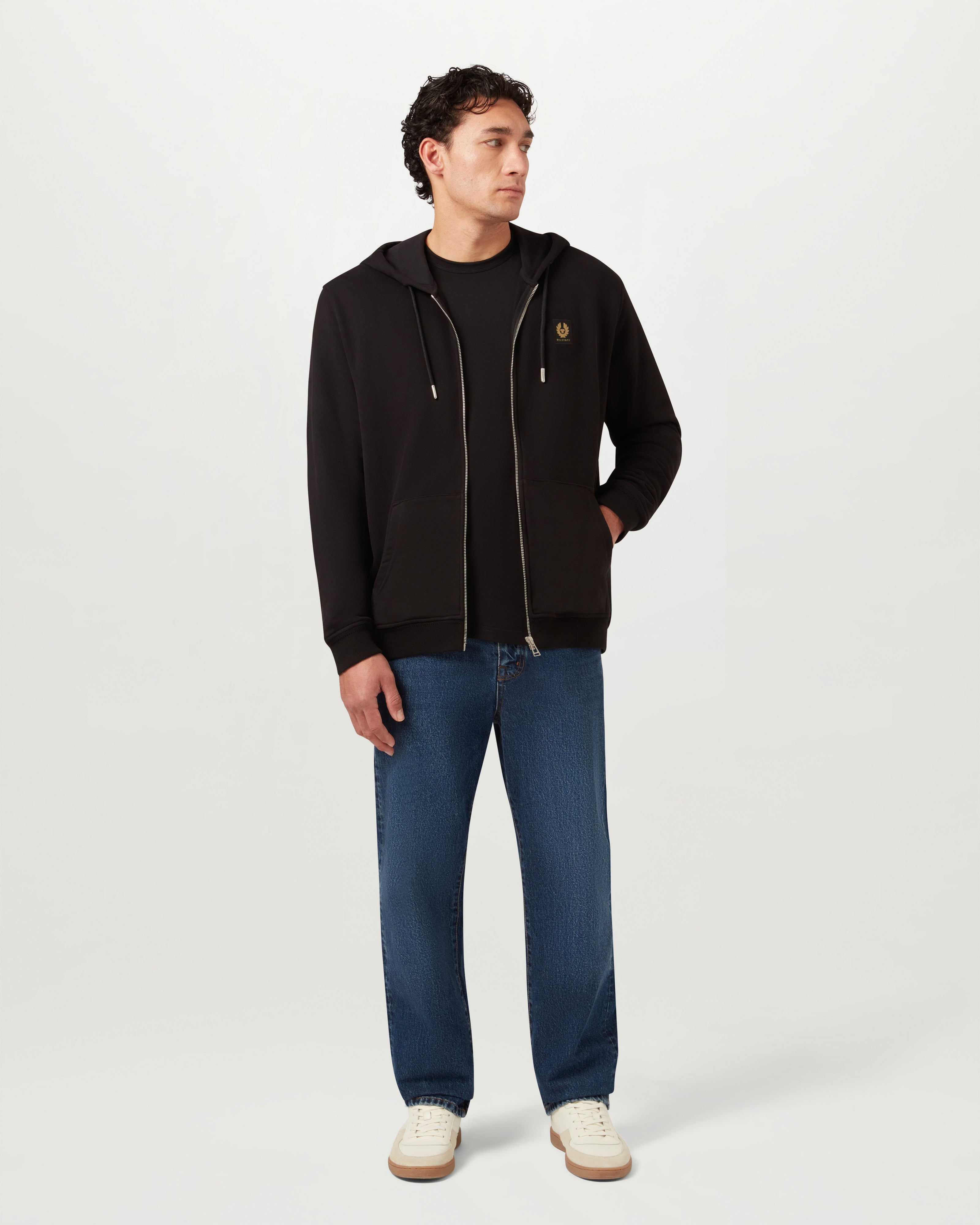 SUDADERA CON CAPUCHA Y CREMALLERA BELSTAFF - Negro