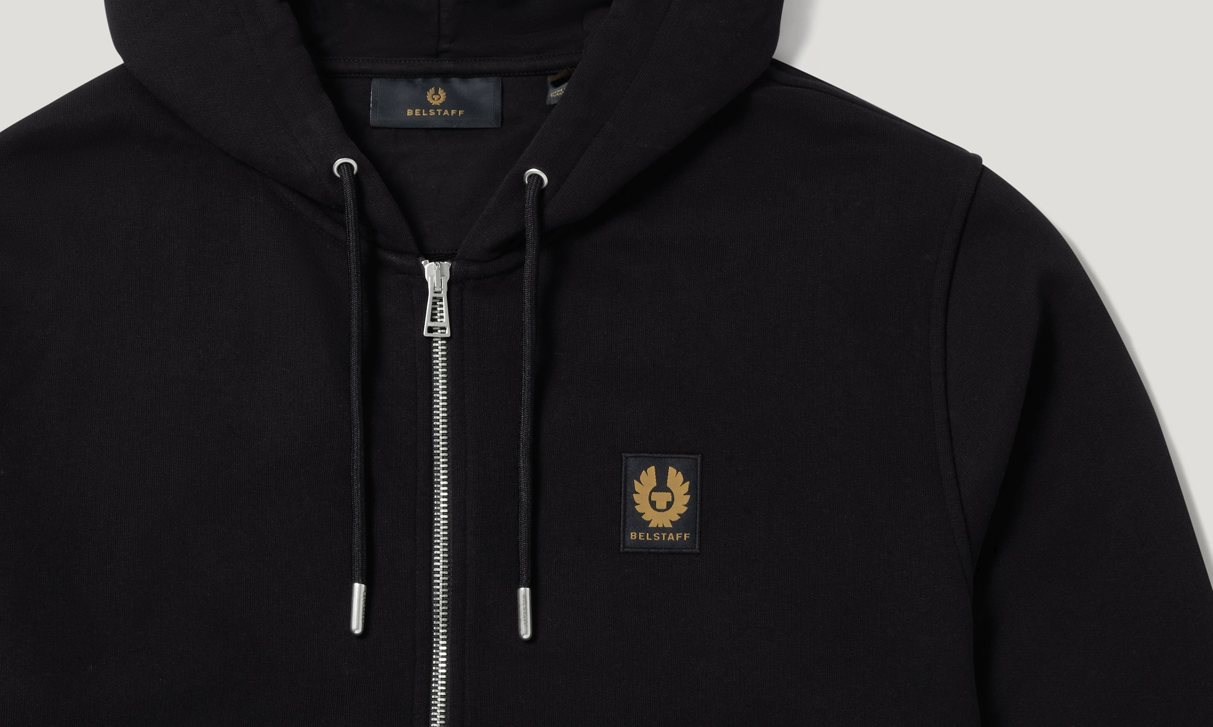 SUDADERA CON CAPUCHA Y CREMALLERA BELSTAFF - Negro