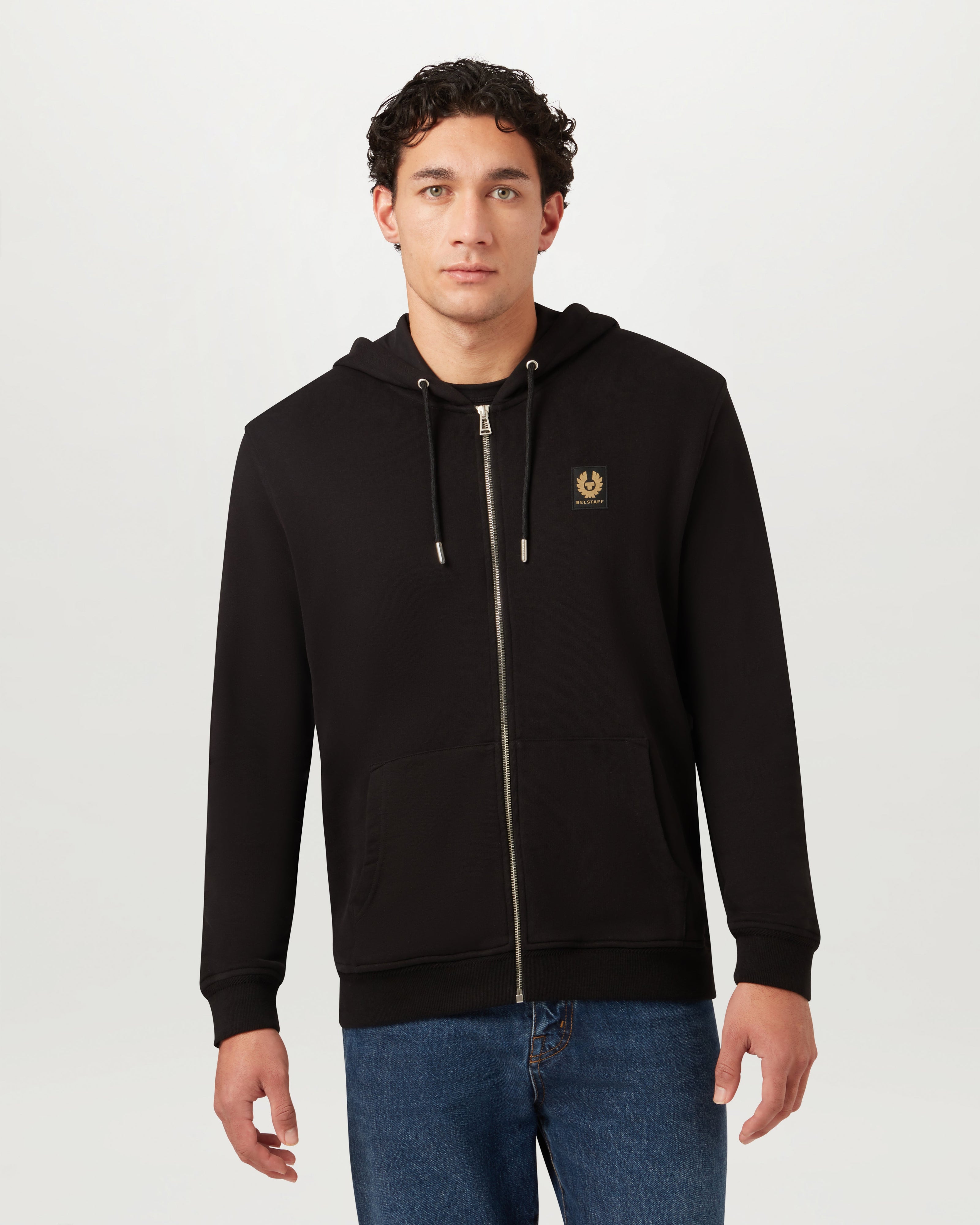 SUDADERA CON CAPUCHA Y CREMALLERA BELSTAFF - Negro