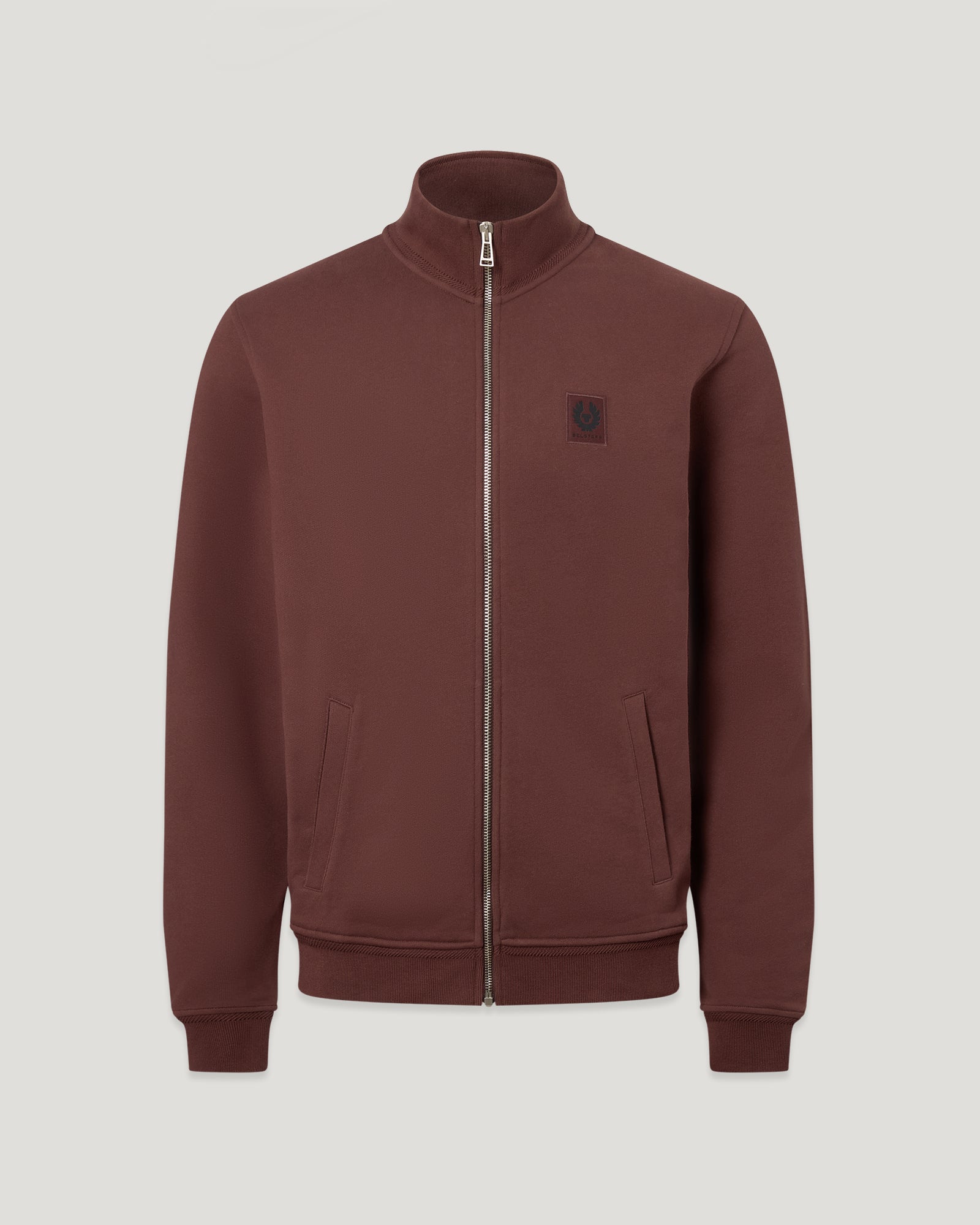 BELSTAFF FULL ZIP SWEATSHIRT - Oxblood