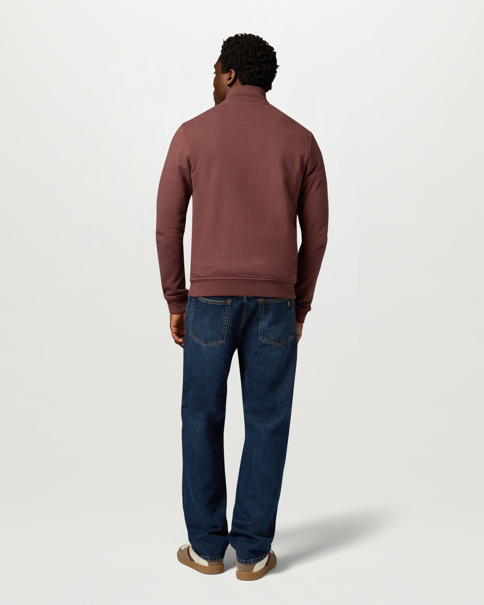 BELSTAFF FULL ZIP SWEATSHIRT - Oxblood