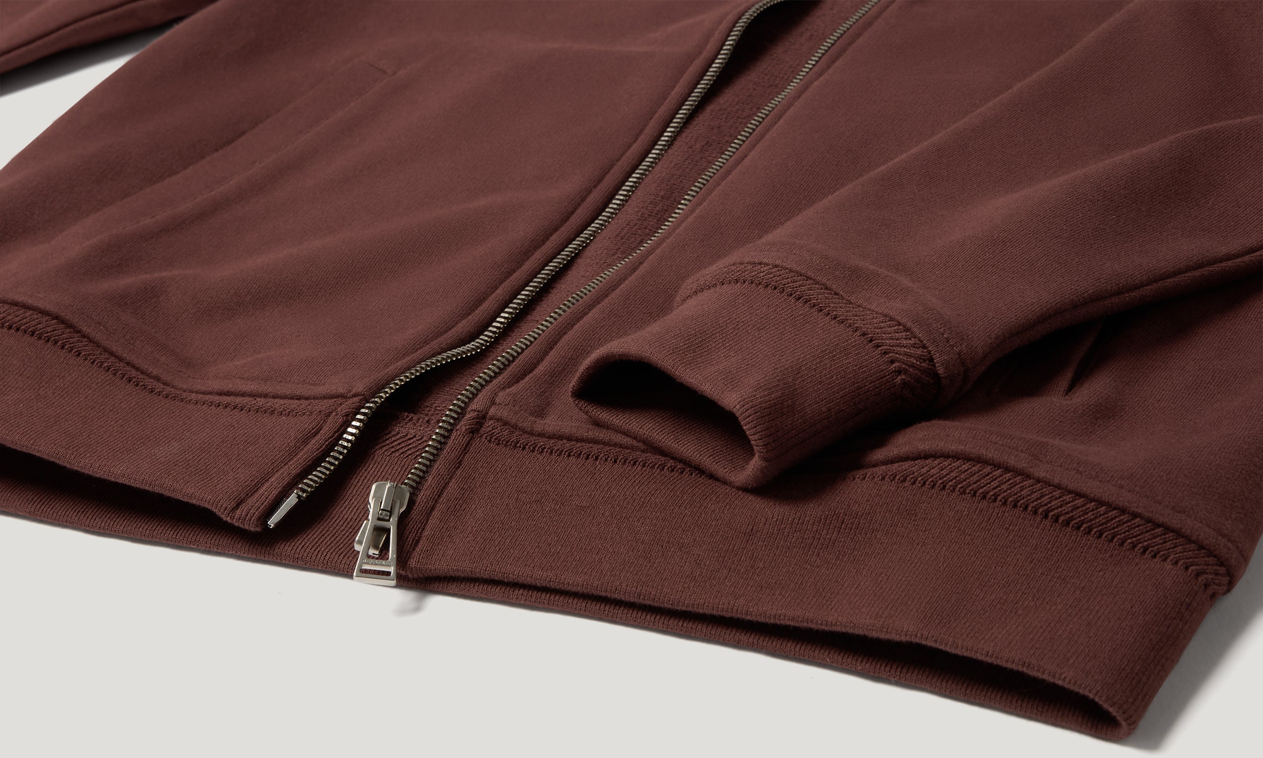 BELSTAFF FULL ZIP SWEATSHIRT - Oxblood