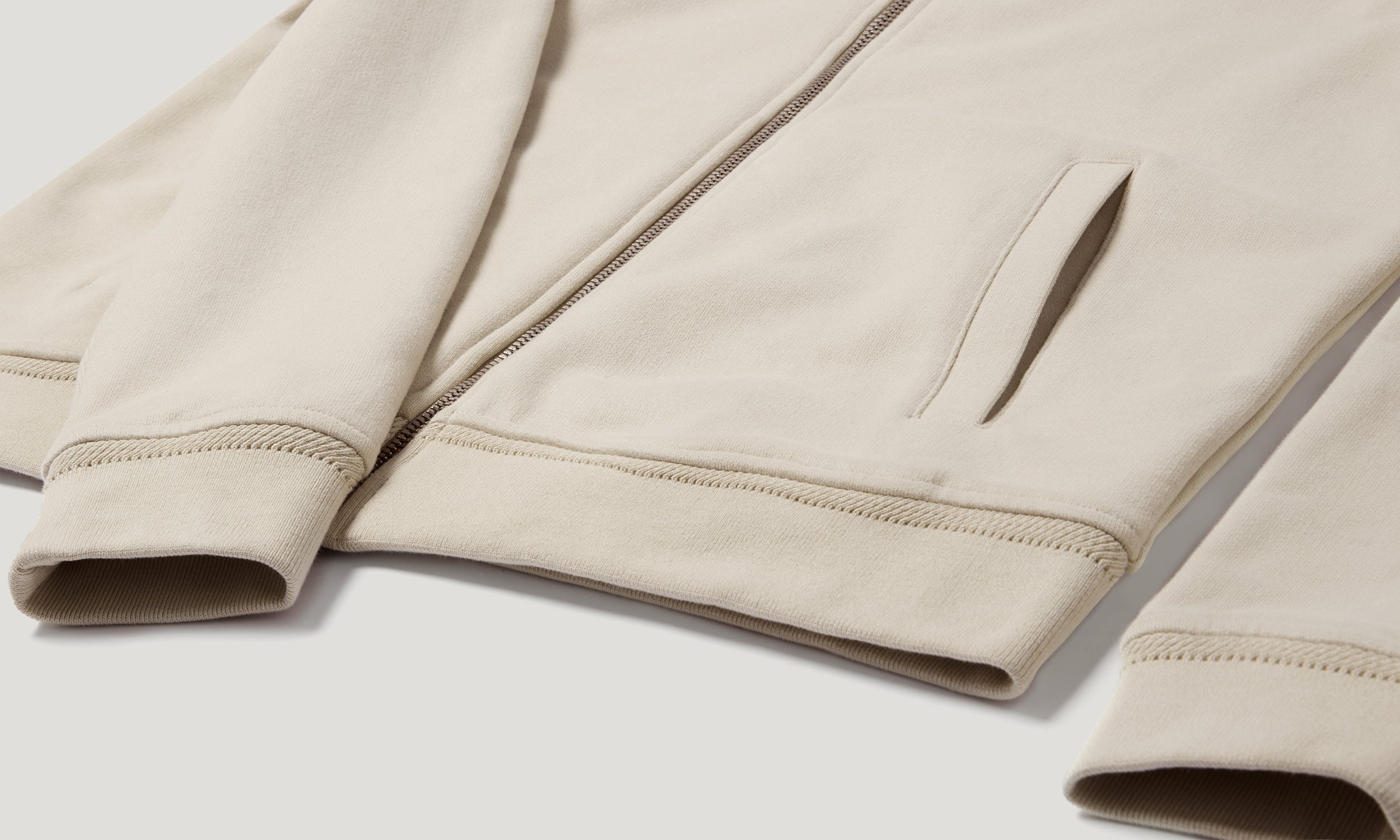 BELSTAFF FULL ZIP SWEATSHIRT - Pale Stone