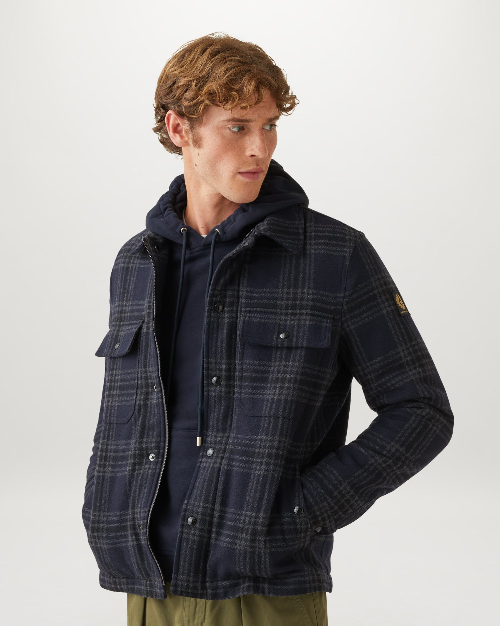 BELSTAFF HOODIE - Dunkles Tintenblau