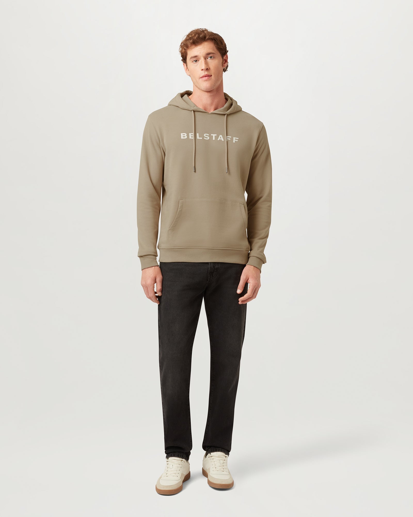 BELSTAFF LOGO HOODIE - Dark Sand