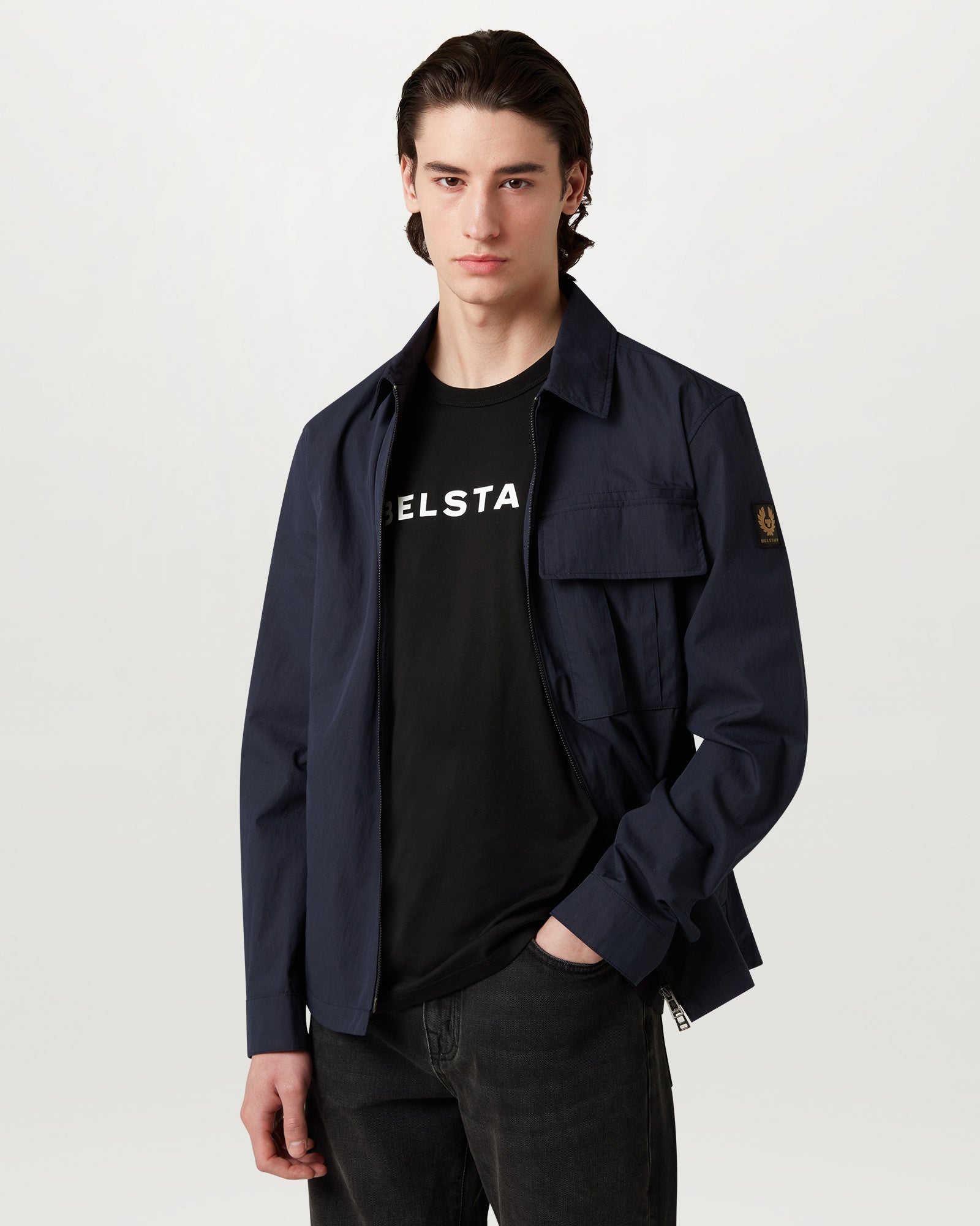 T-SHIRT CON LOGO BELSTAFF - Nero