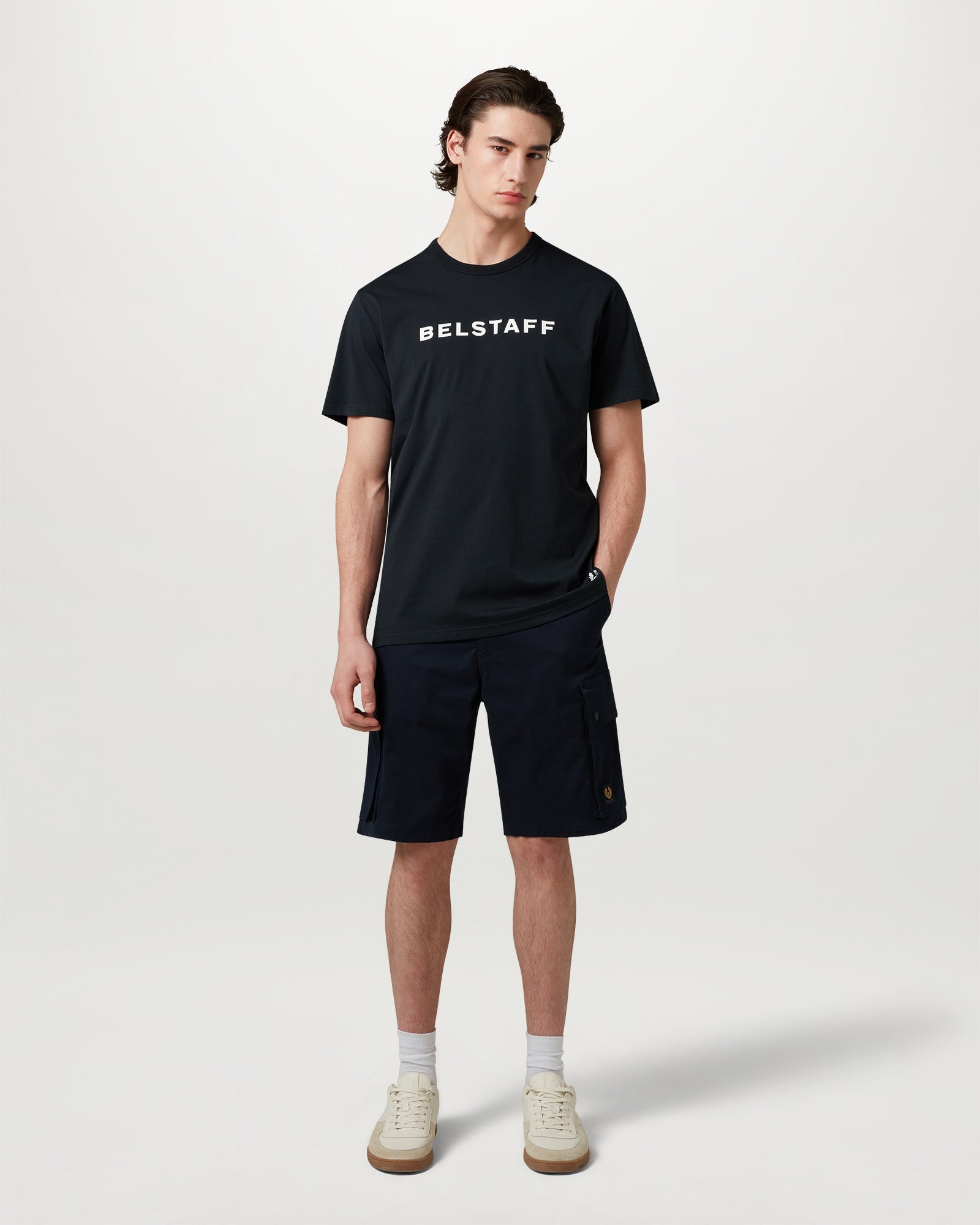 BELSTAFF LOGO T-SHIRT - Dunkles Tintenblau