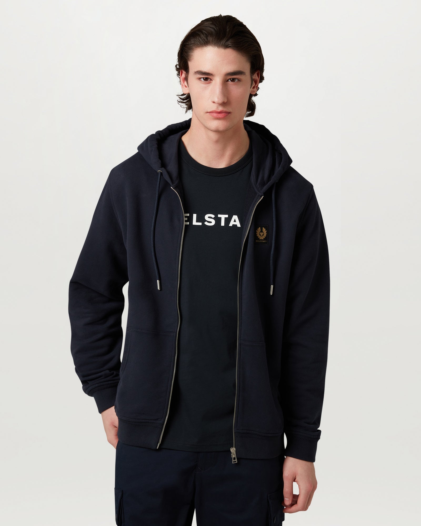 BELSTAFF LOGO T-SHIRT - Dunkles Tintenblau