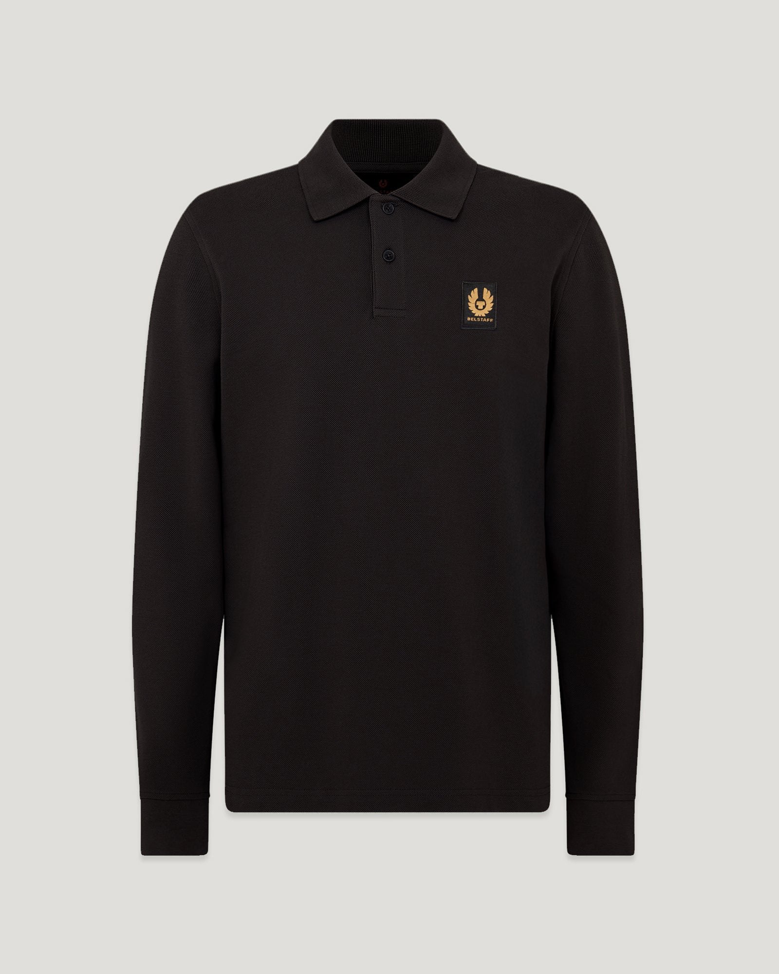 BELSTAFF LONG SLEEVED POLO - Black