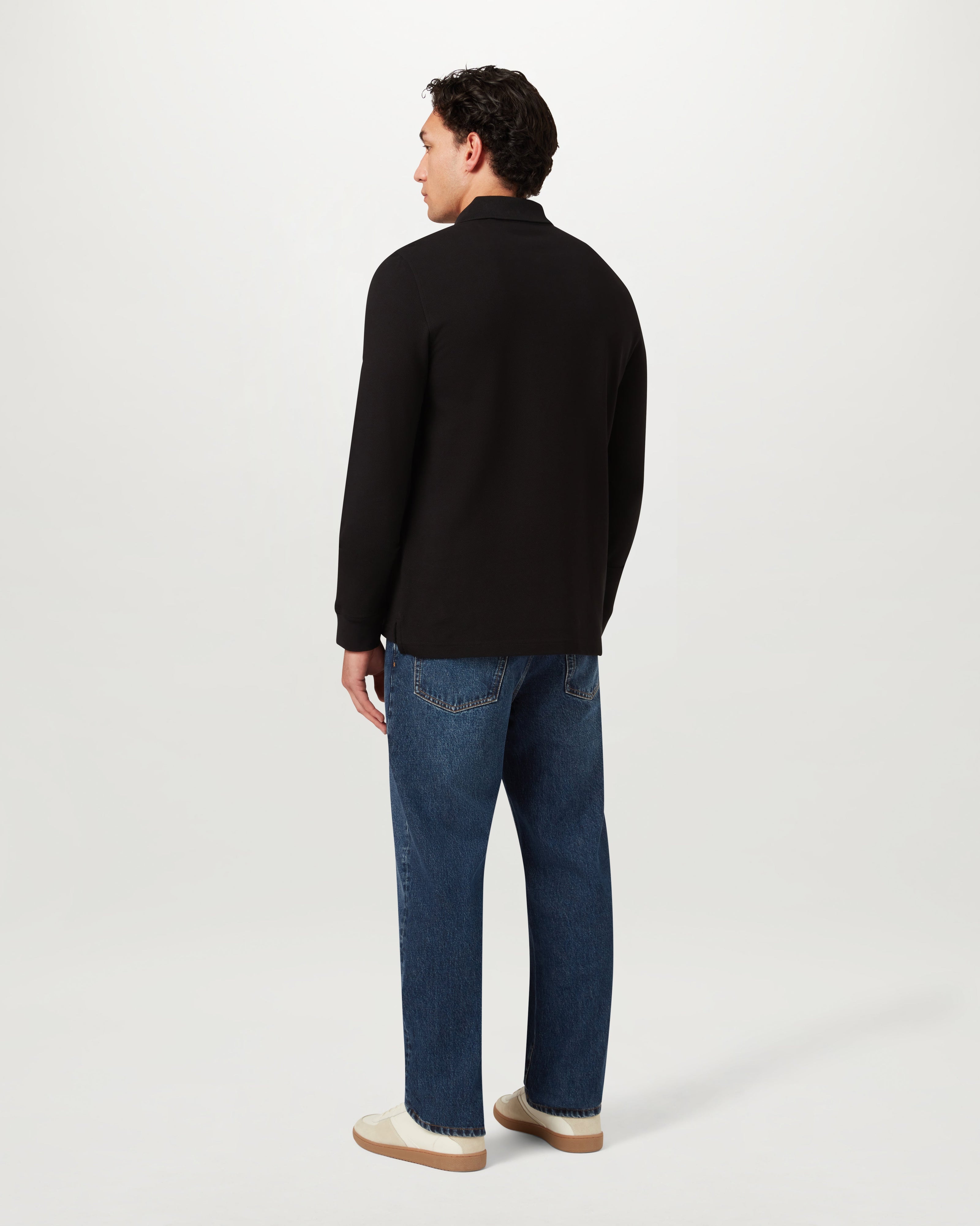 BELSTAFF LONG SLEEVED POLO - Black