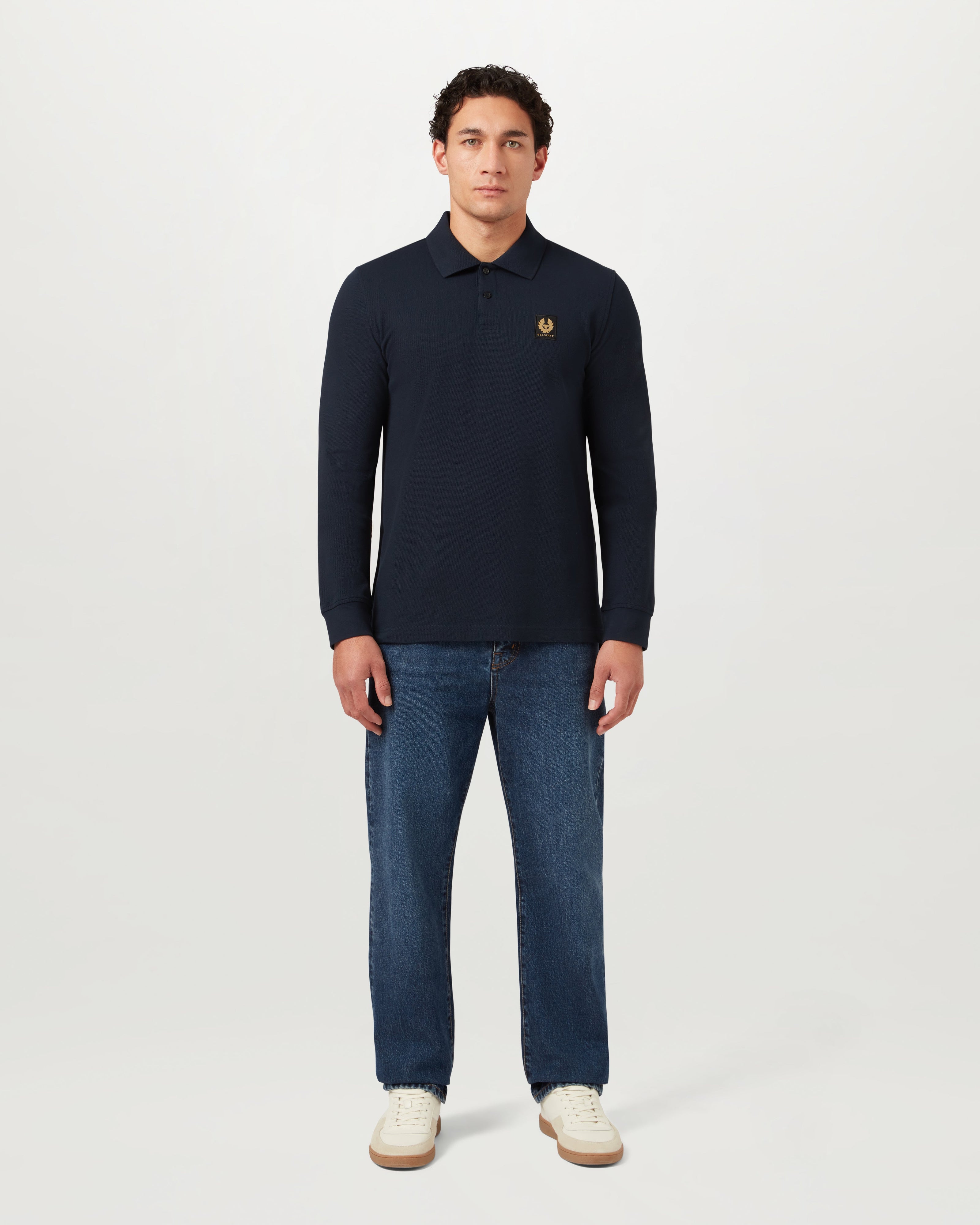 POLO A MANICHE LUNGHE BELSTAFF - Inchiostro scuro