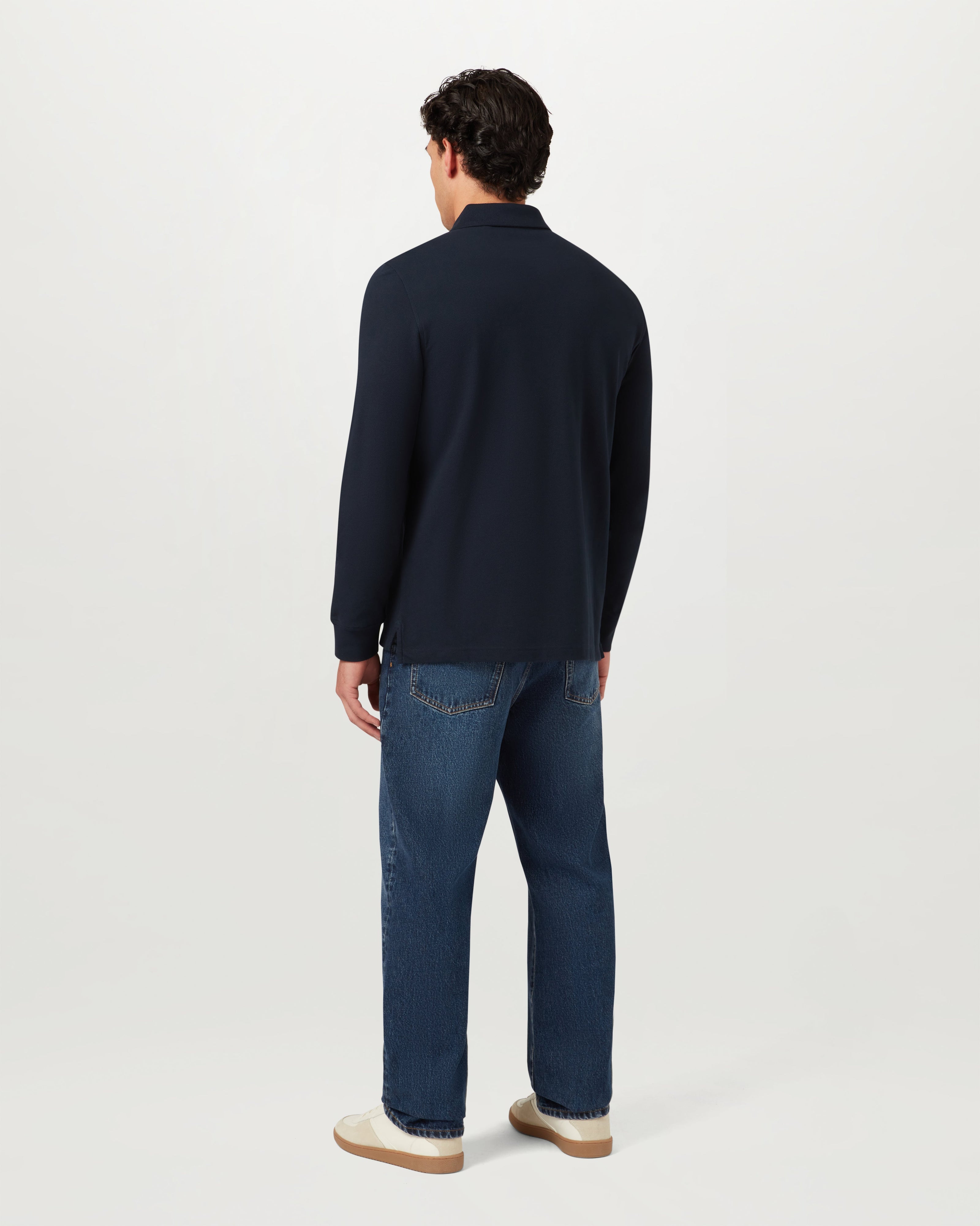 POLO A MANICHE LUNGHE BELSTAFF - Inchiostro scuro