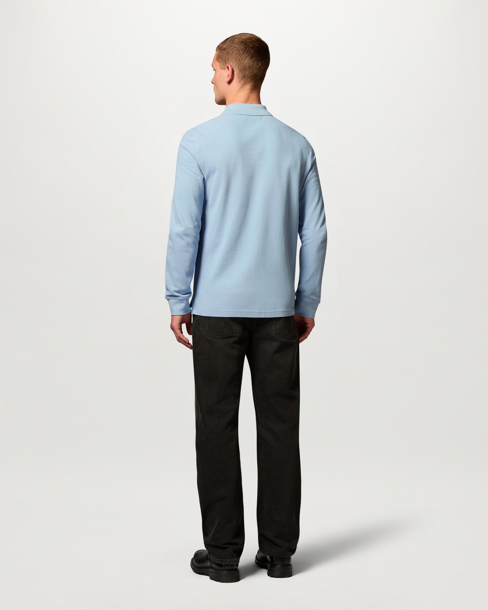 BELSTAFF LONG SLEEVED POLO - Mist Blue