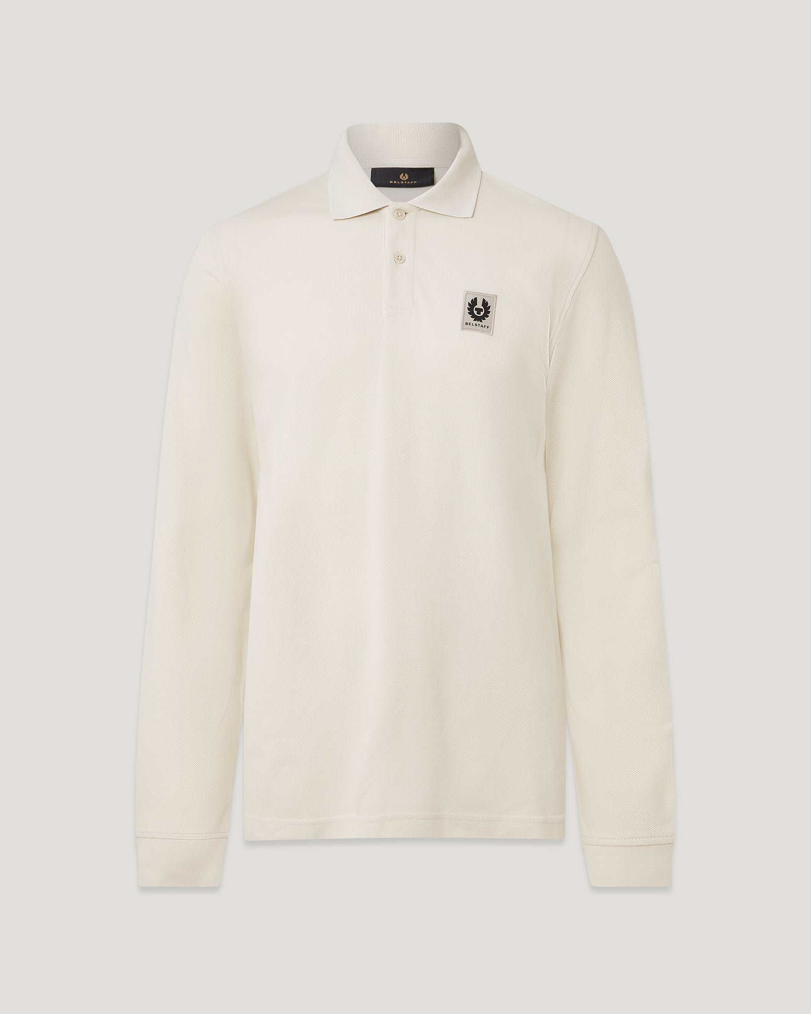 BELSTAFF LONG SLEEVED POLO - Silver Birch