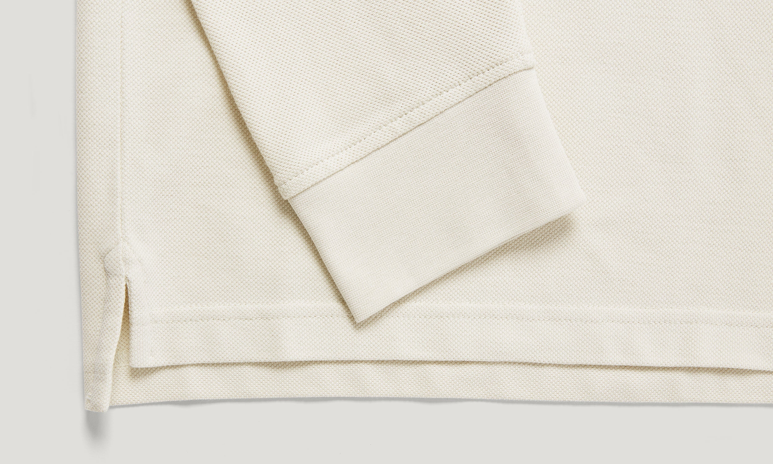 BELSTAFF LONG SLEEVED POLO - Silver Birch