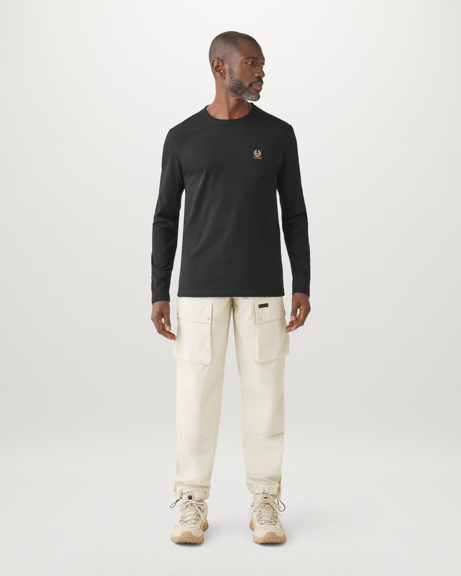BELSTAFF LONG SLEEVED T-SHIRT - Black
