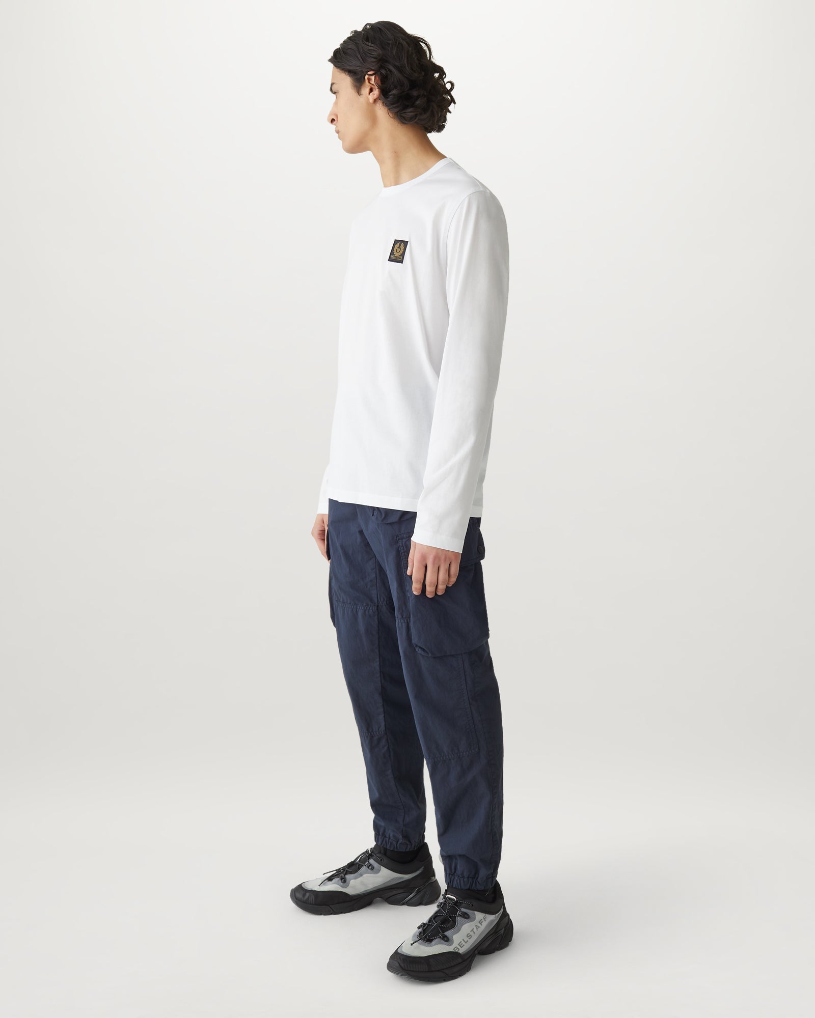 BELSTAFF LONG SLEEVED T-SHIRT - White