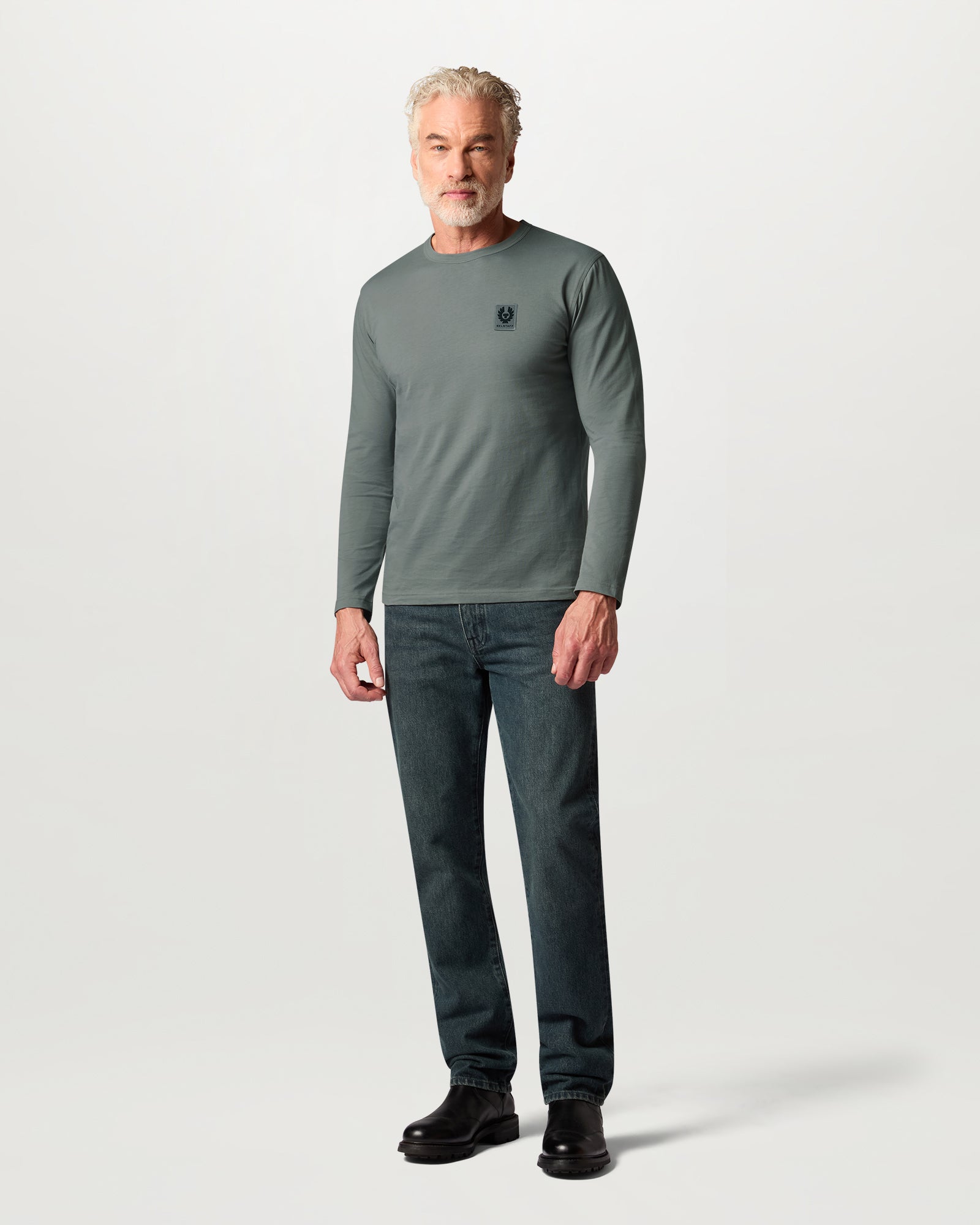 BELSTAFF LONG SLEEVED T-SHIRT - Atlantic Grey